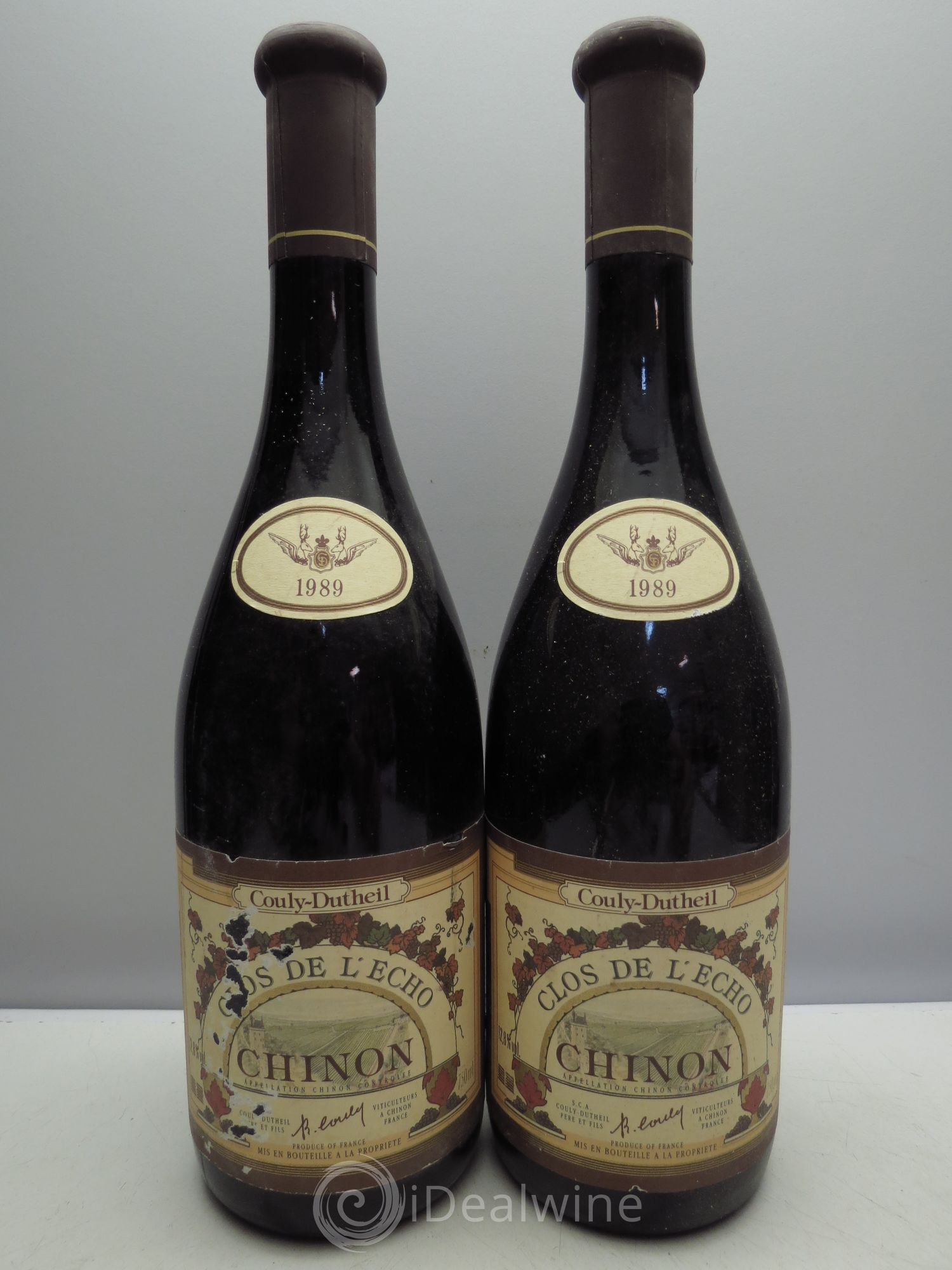 Chinon Clos de l'Echo Couly-Dutheil 1989 - Lot de 2 bouteilles - 0