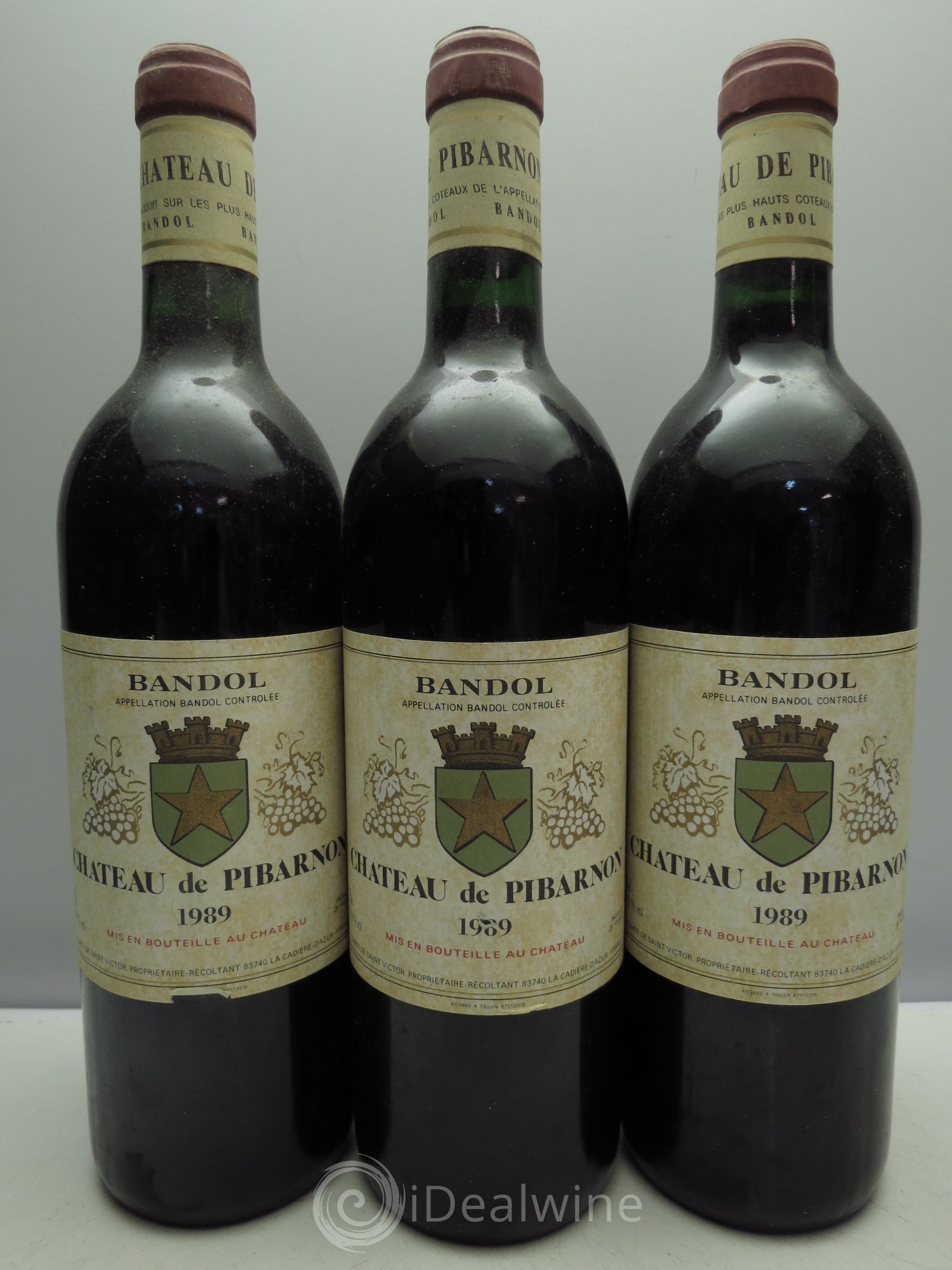 Bandol Château de Pibarnon Comte de Saint-Victor 1989 - Lot de 3 bouteilles - 0