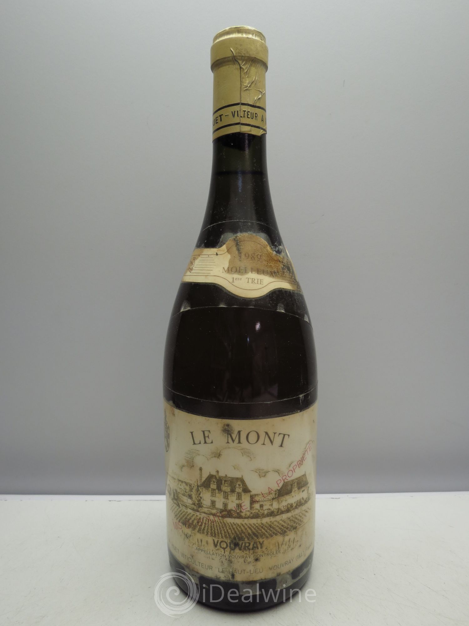 Vouvray Le Mont Moelleux Domaine Huet 1ère trie (étiquette scotchée) 1989 - Lotto di 1 bottiglia - 0