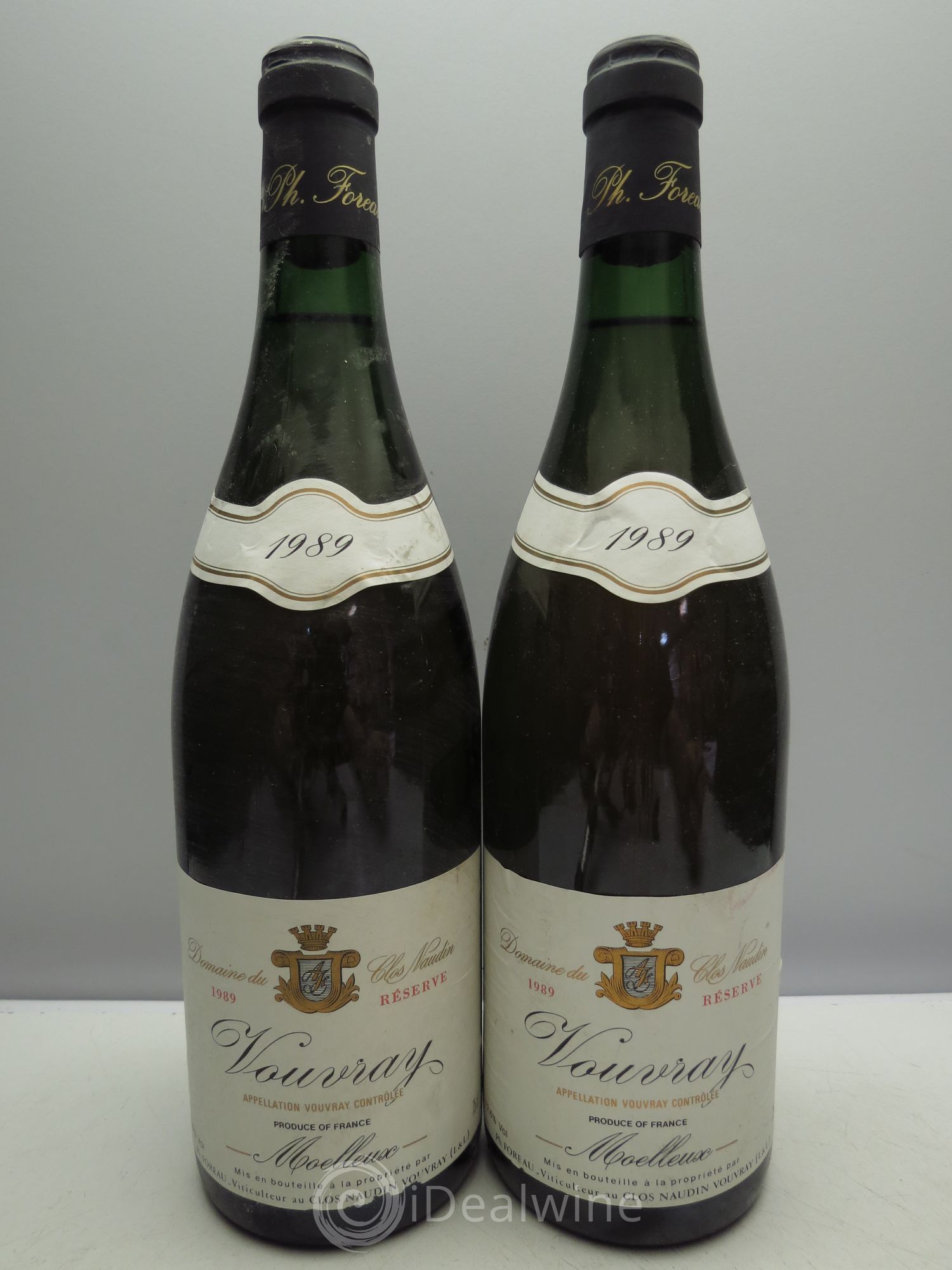 Vouvray Moelleux Réserve Clos Naudin - Philippe Foreau 1989 - Lotto di 2 bottiglie - 0