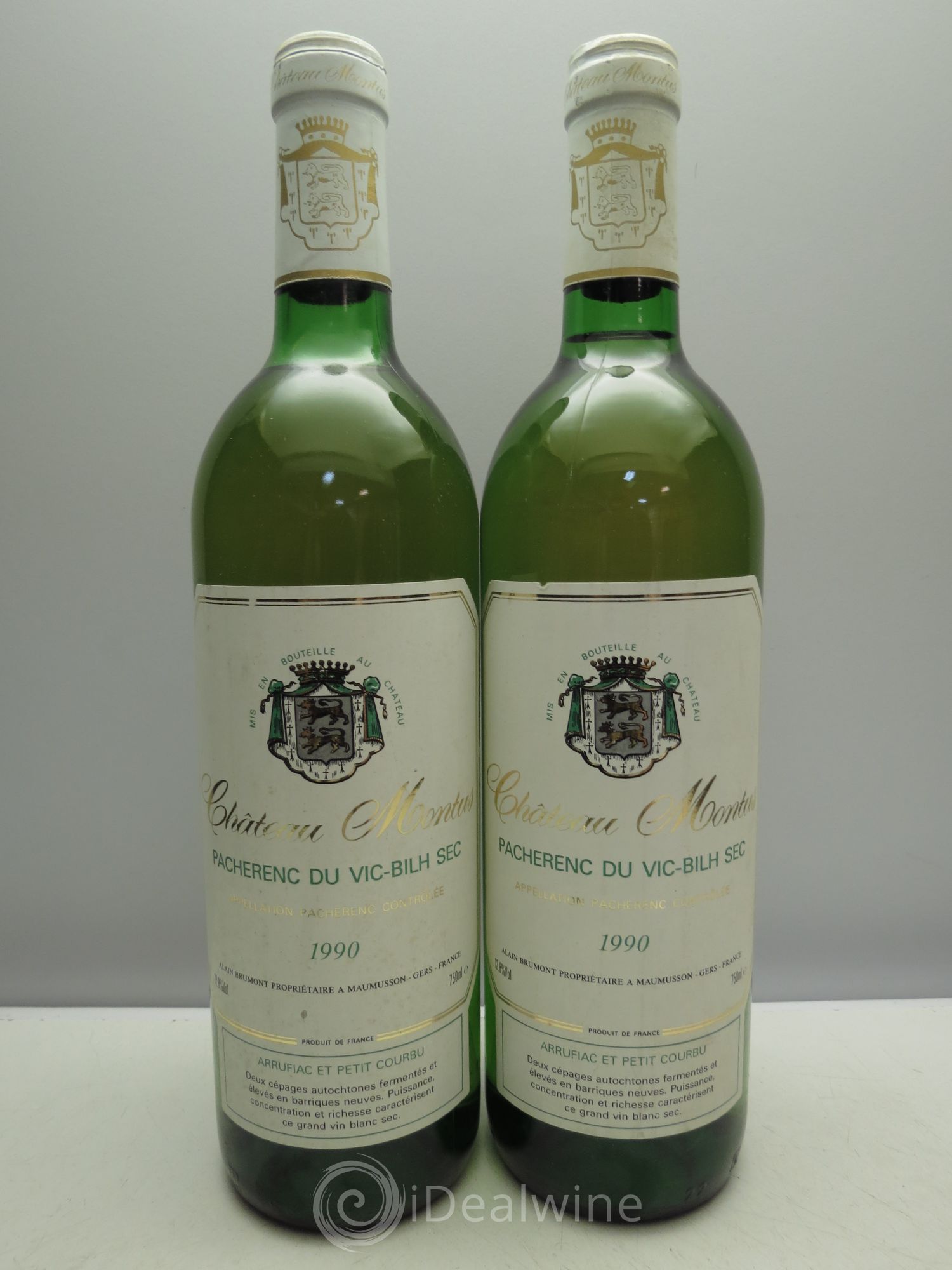 Sud-Ouest Montus Pacherenc du Vic Bilh Sec 1990 - Posten von 2 Flaschen - 0