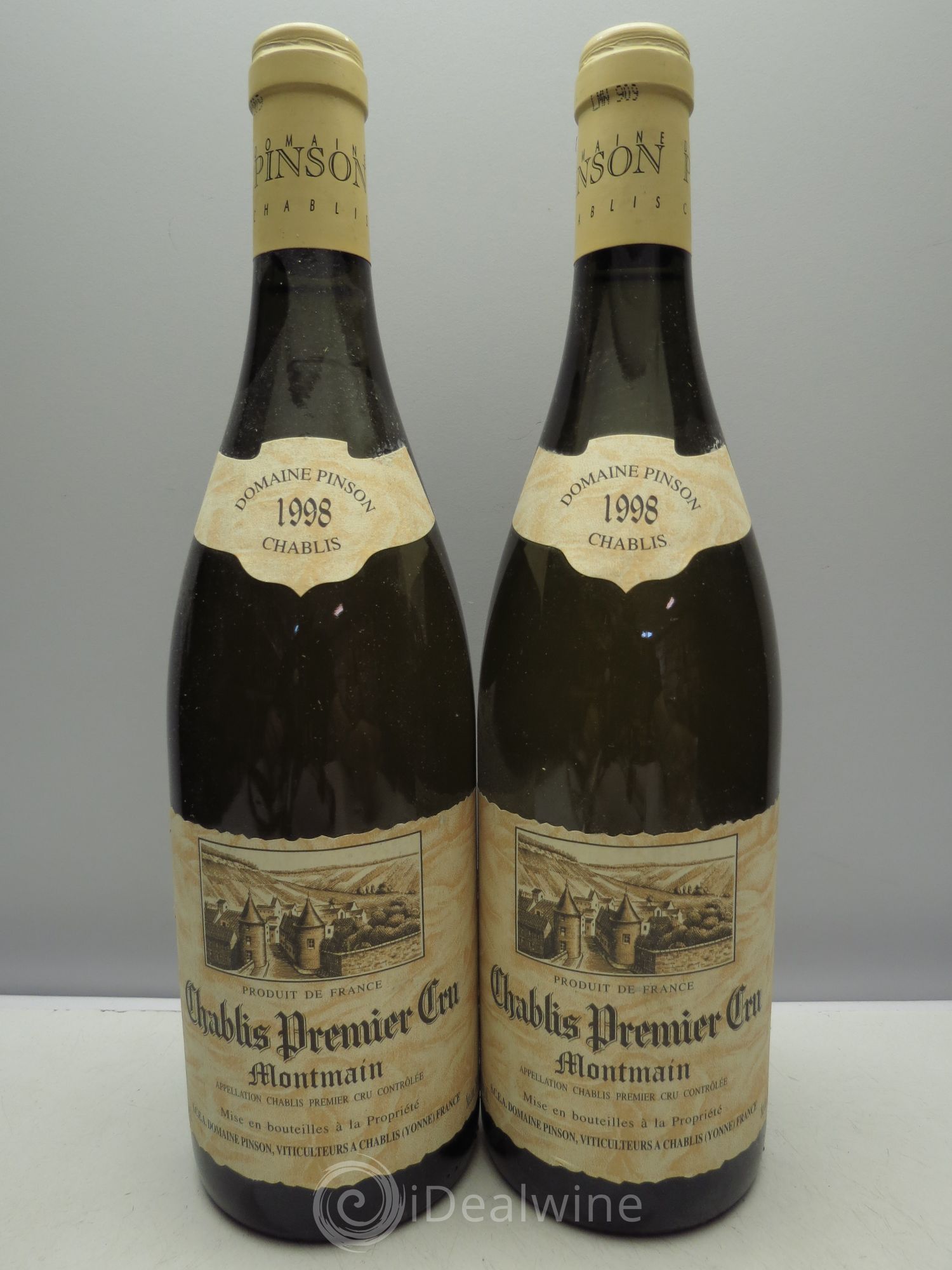 Chablis 1er Cru Domaine Pinson Montmain 1998 - Posten von 2 Flaschen - 0