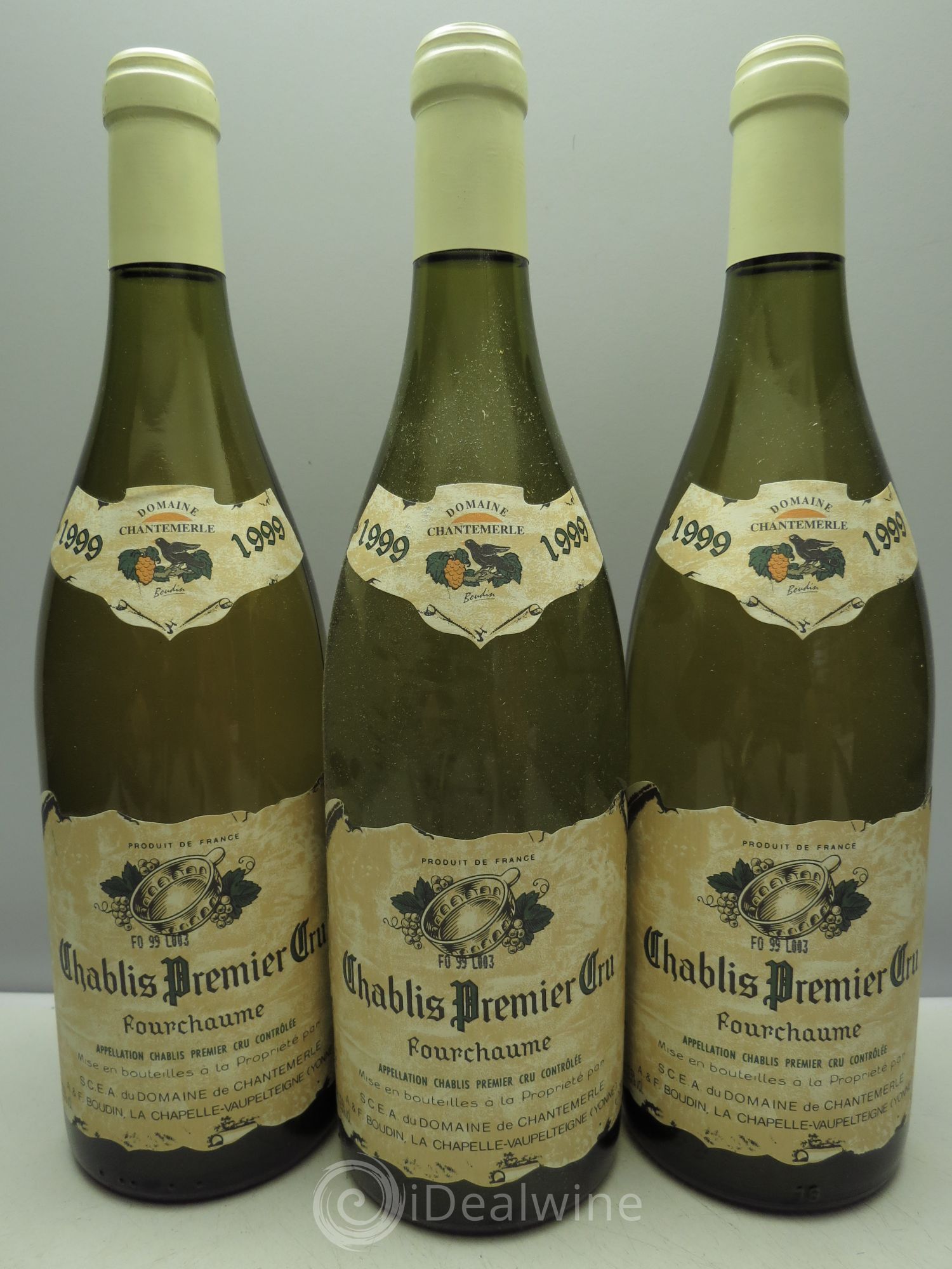 Chablis 1er Cru Adhemar Boudin 1999 - Posten von 3 Flaschen - 0