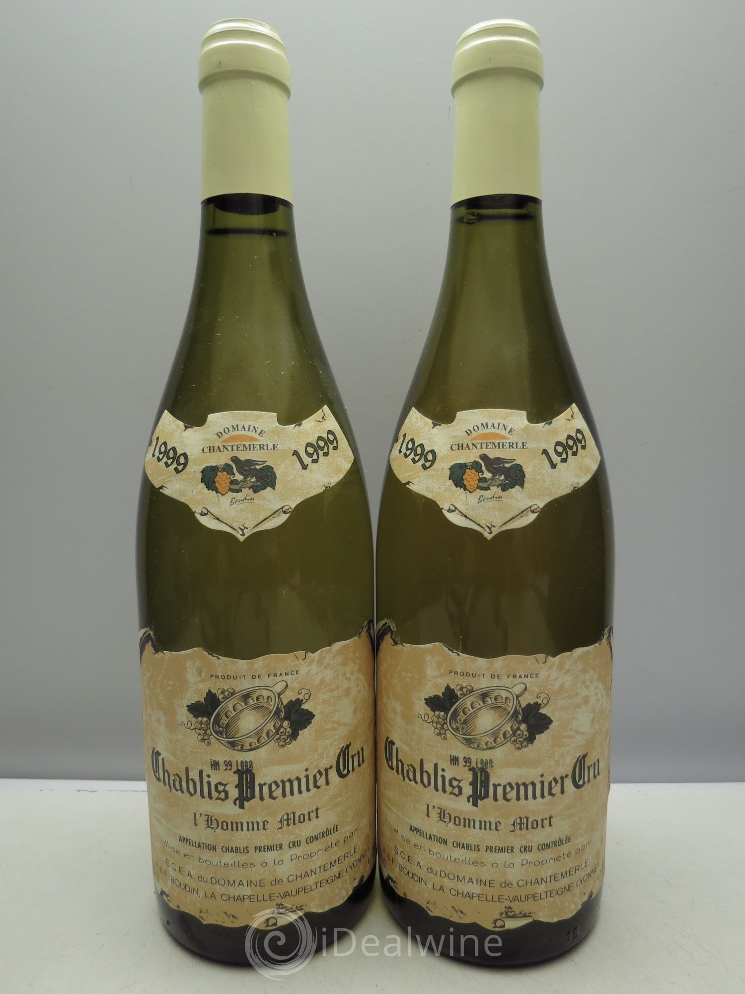 Chablis 1er Cru Adhemar Boudin L'Homme Mort 1999 - Posten von 2 Flaschen - 0