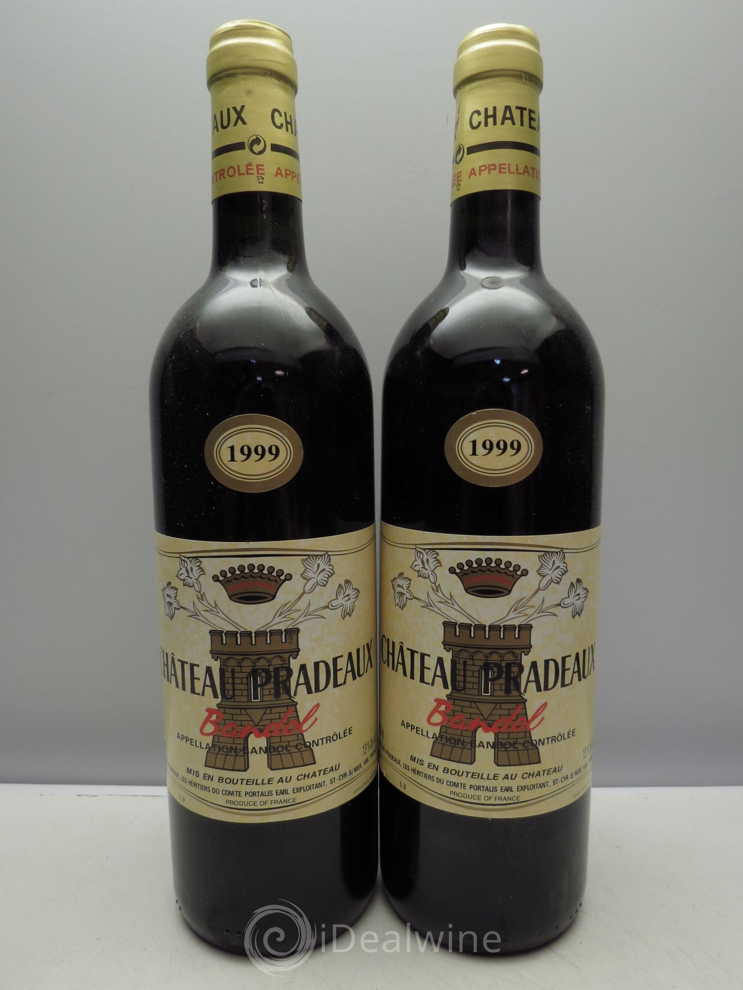 Bandol Château Pradeaux Famille Portalis 1999 - Lot de 2 bouteilles - 0