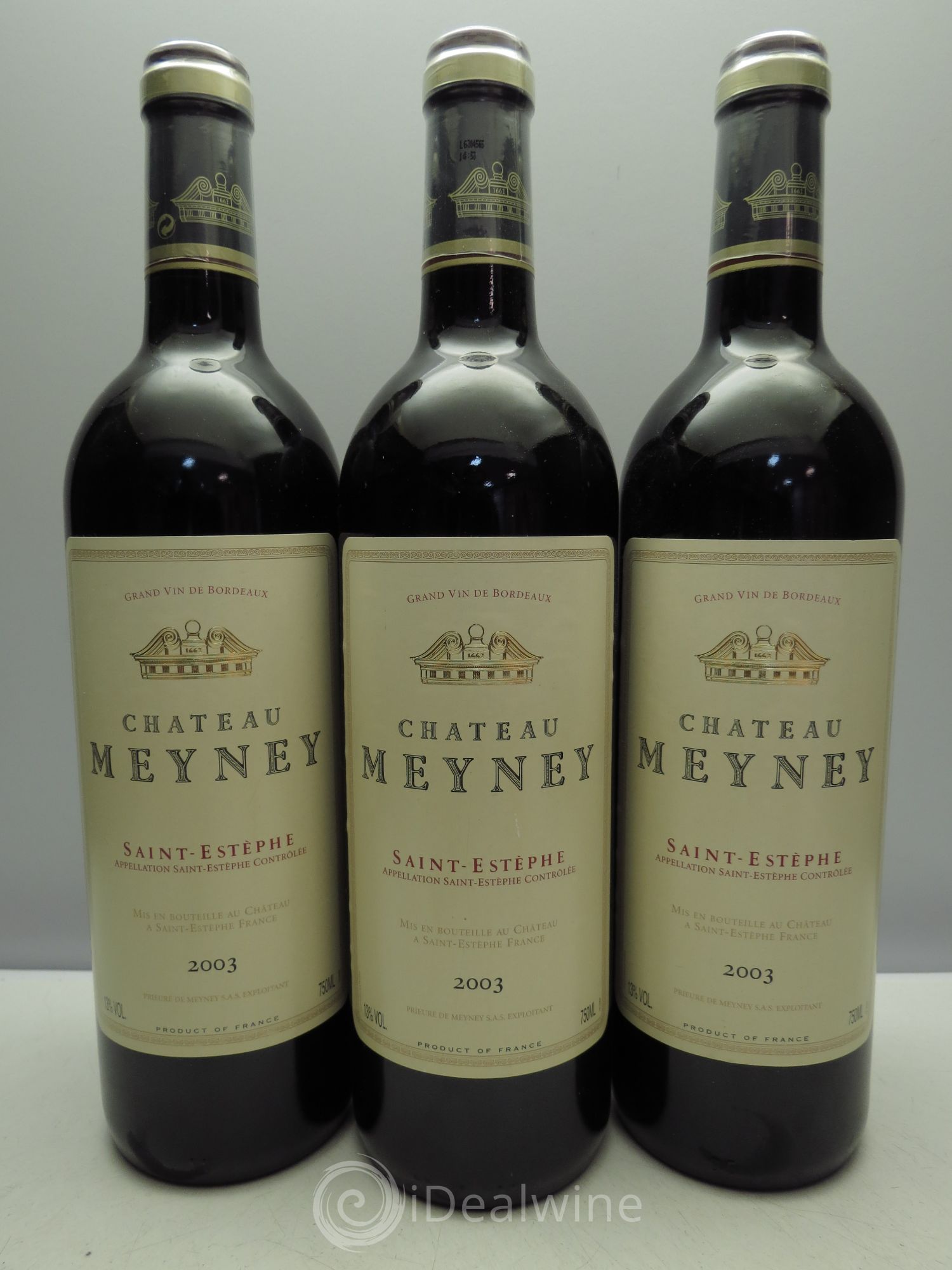 Château Meyney 2003 - Lot de 3 bouteilles - 0