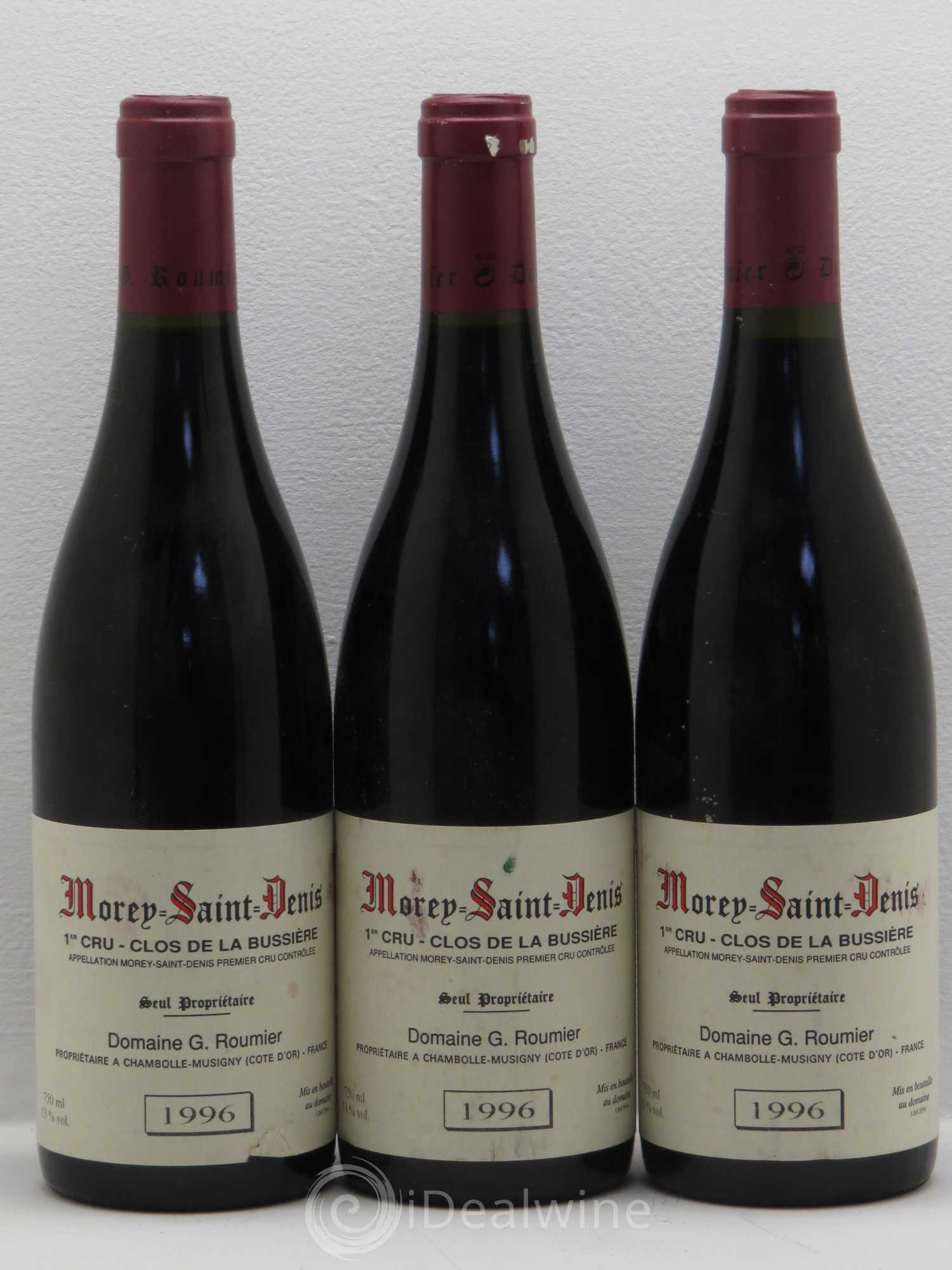 Morey-Saint-Denis 1er Cru Clos de la Bussière Georges Roumier (Domaine) 1996 - Lot de 3 bouteilles - 0