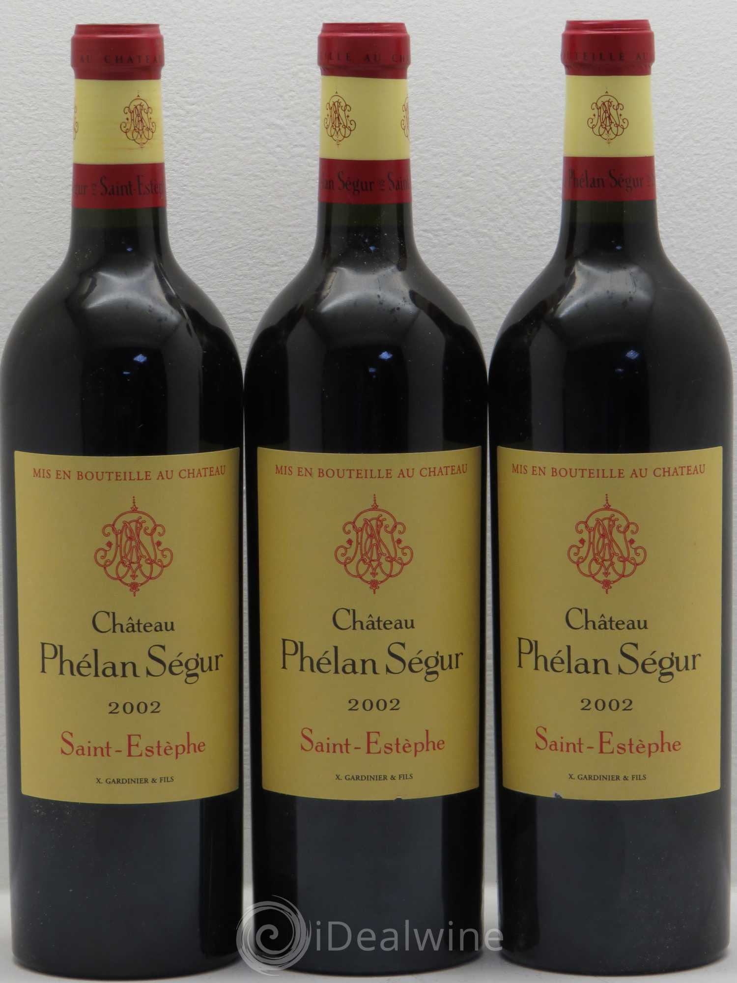 Château Phélan Ségur 2002 - Lot de 3 bouteilles - 0