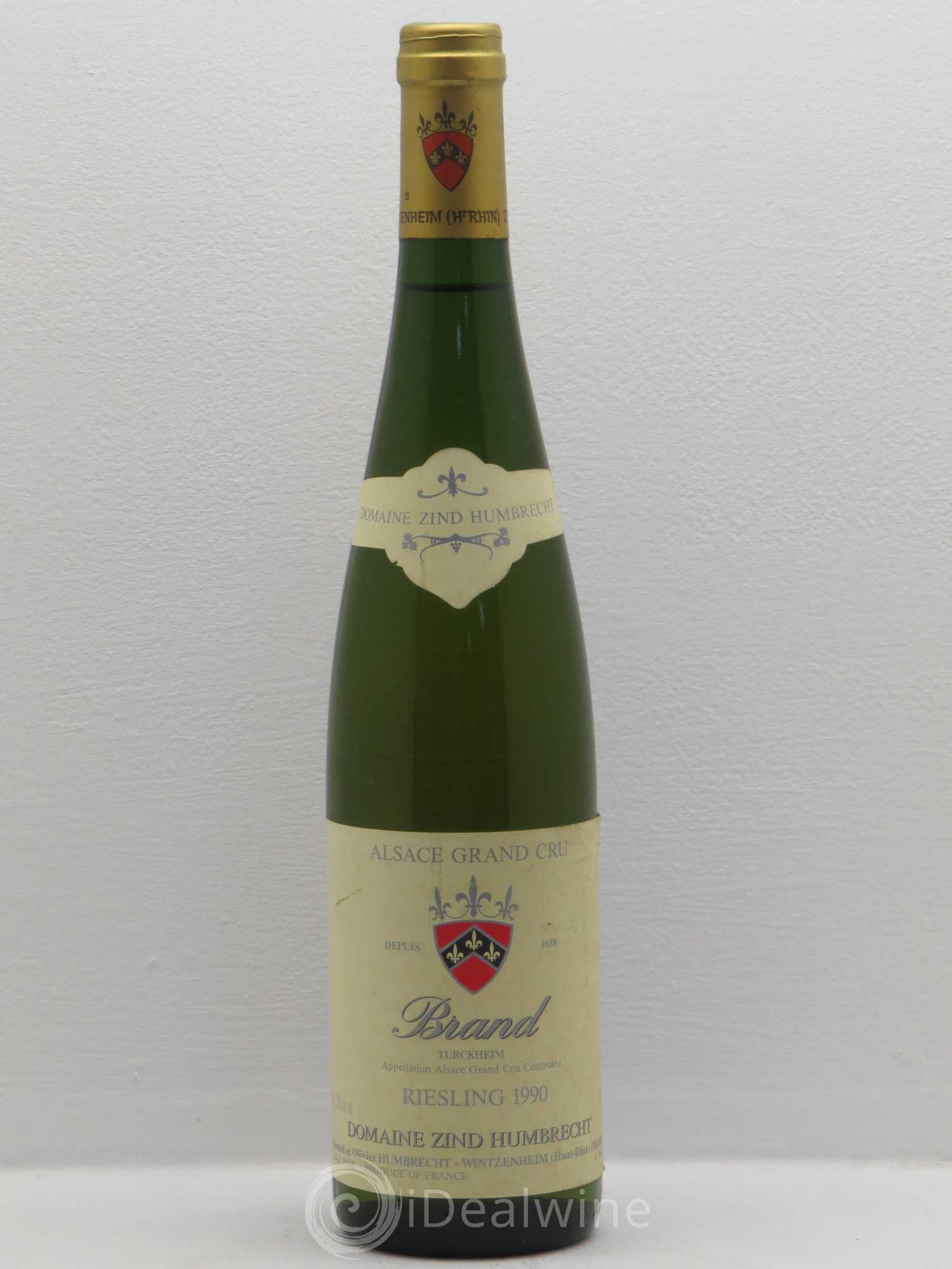 Alsace Riesling Grand Cru Brand Zind-Humbrecht (Domaine) 1990 - Lot de 1 bouteille - 0