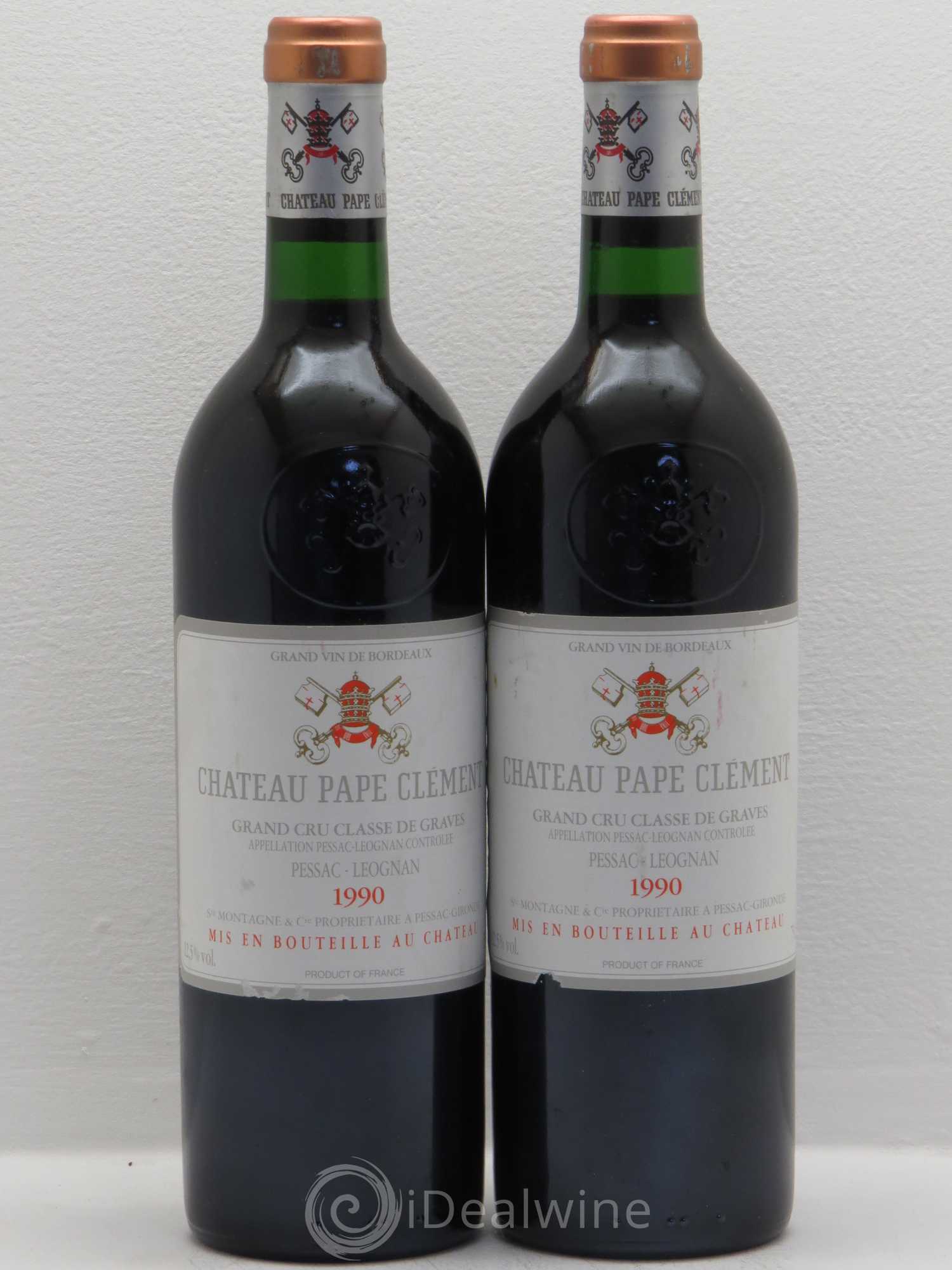 Château Pape Clément Cru Classé de Graves 1990 - Lot de 2 bouteilles - 0