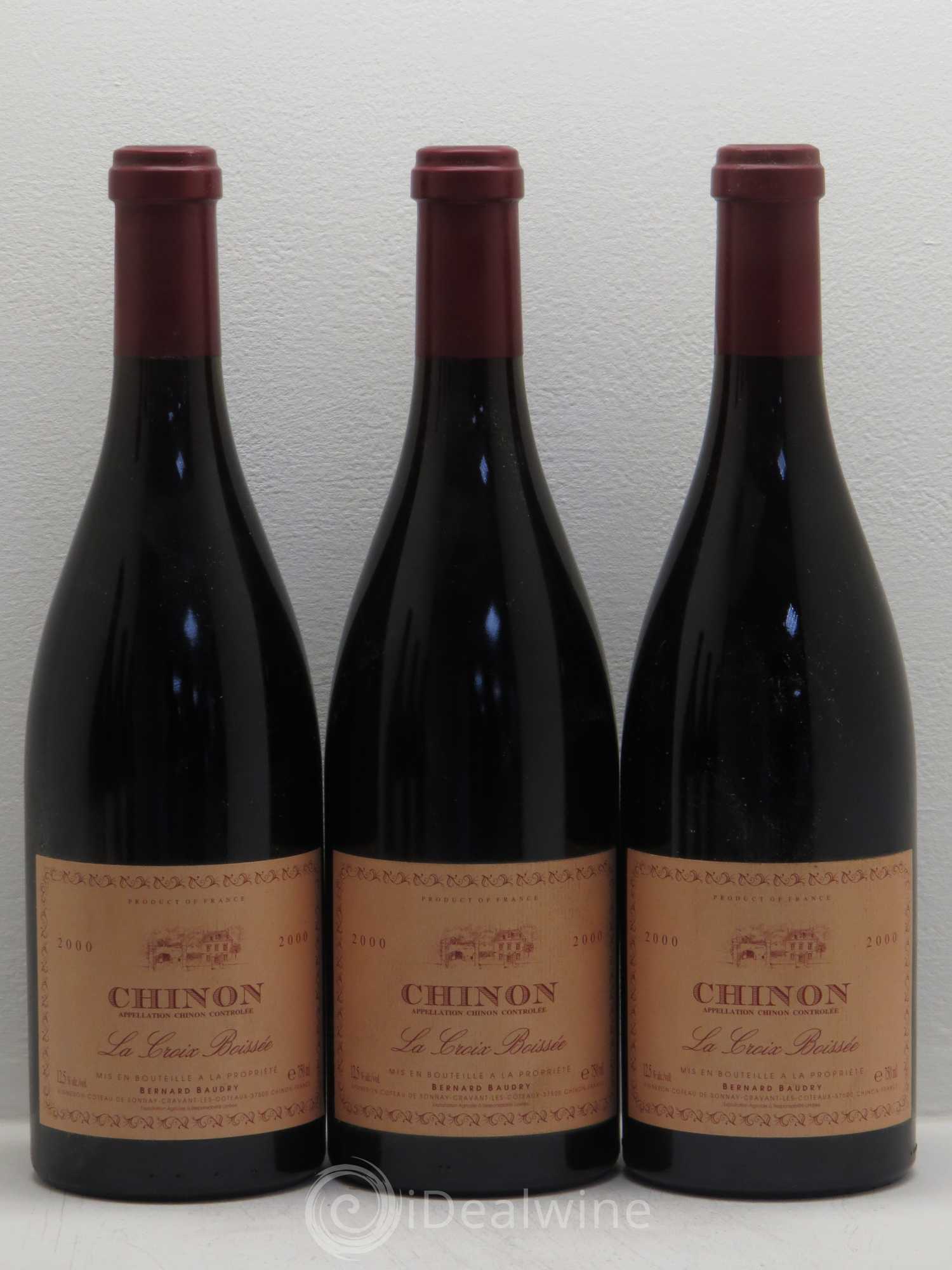 Chinon La Croix Boissée Bernard Baudry 2000 - Lot de 6 bouteilles - 1