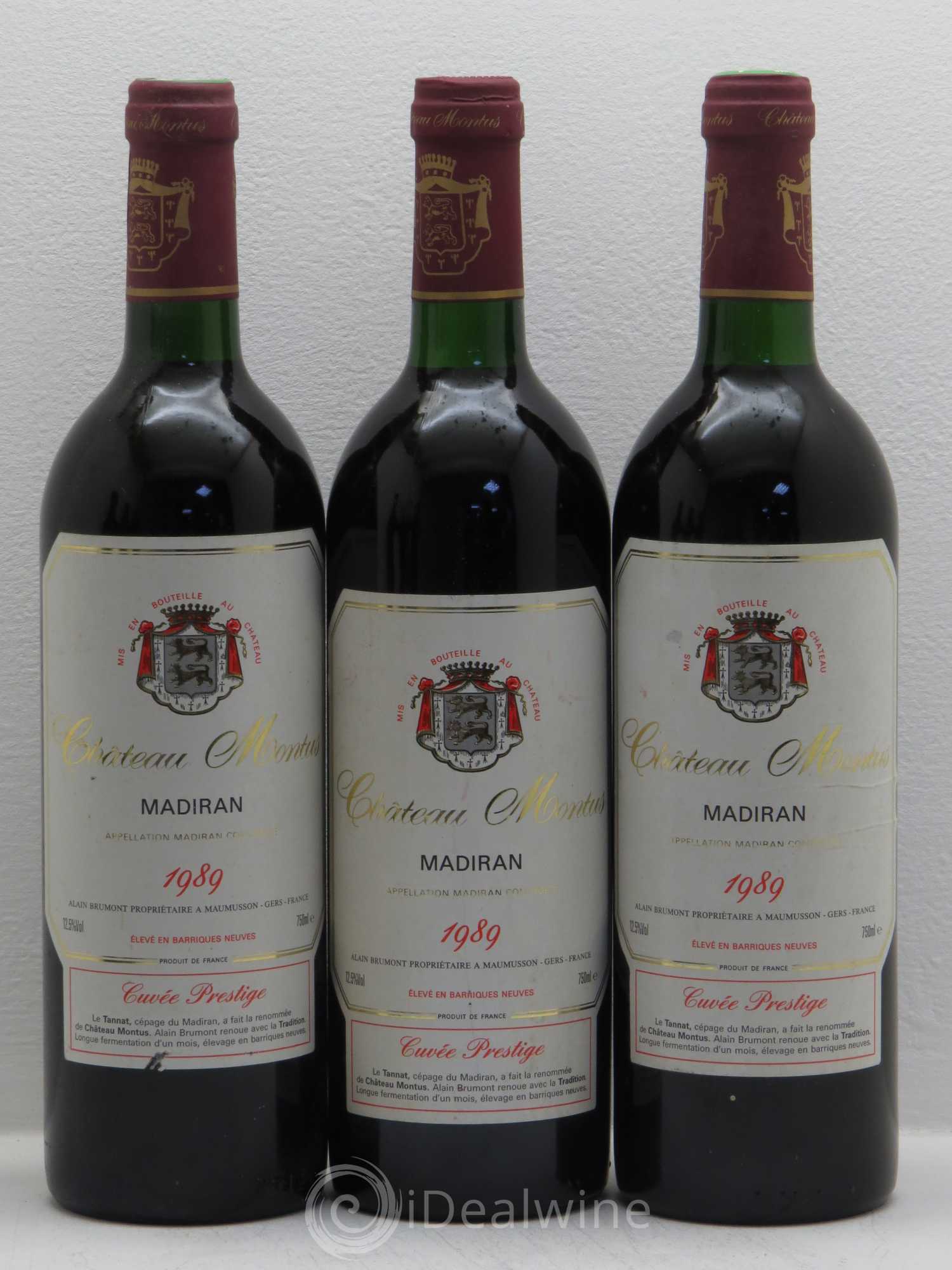 Madiran Château Montus-Prestige Alain Brumont 1989 - Lot de 6 bouteilles - 1