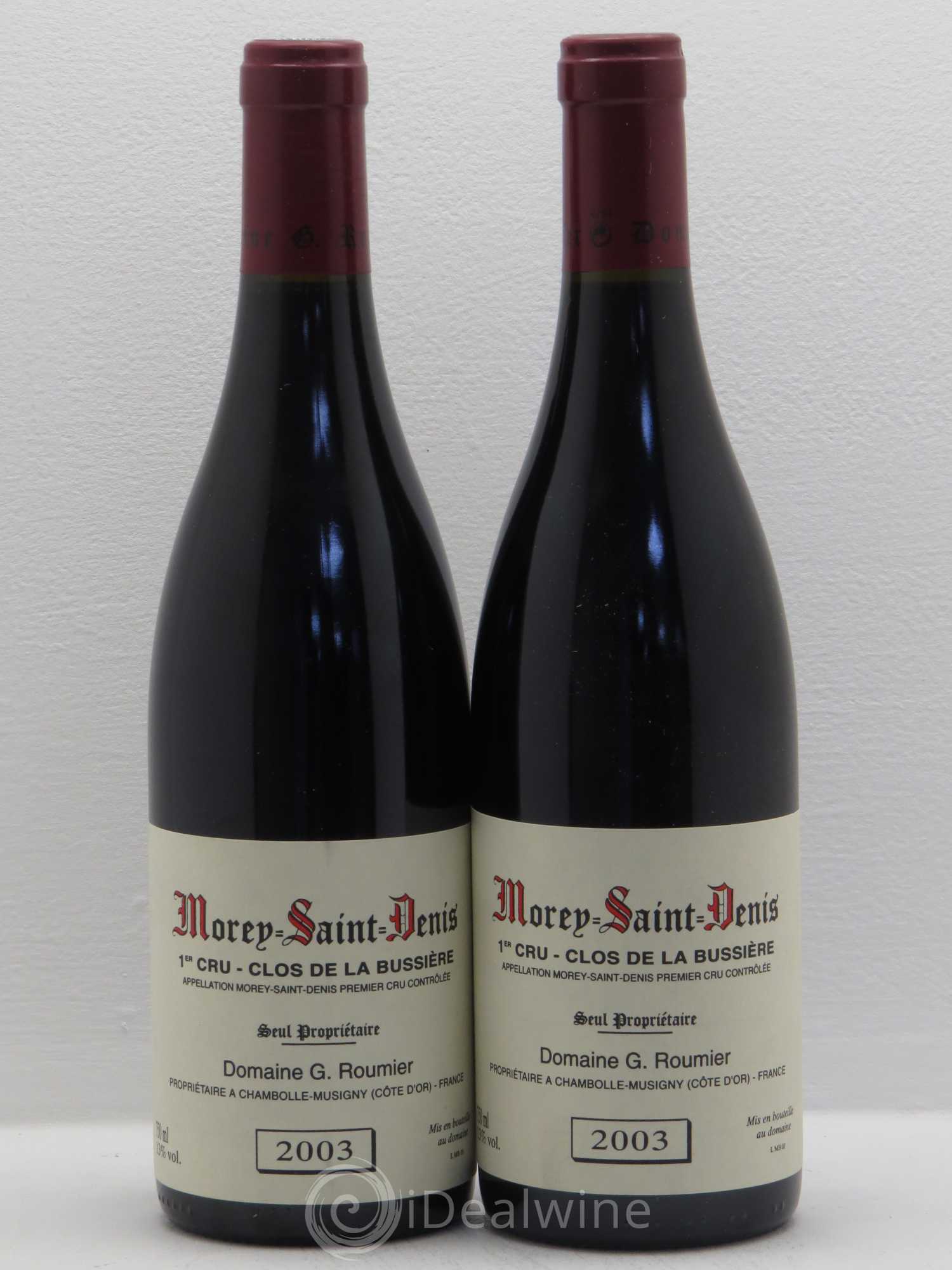 Morey-Saint-Denis 1er Cru Clos de la Bussière Georges Roumier (Domaine) 2003 - Lot de 2 bouteilles - 0