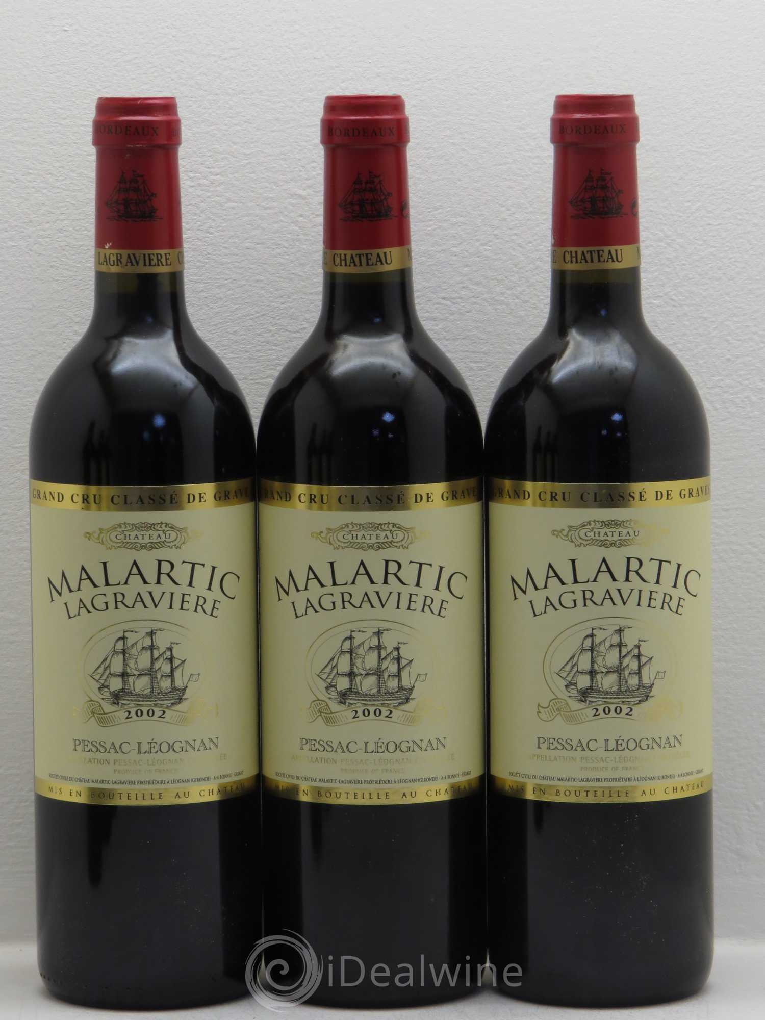 Château Malartic-Lagravière Cru Classé de Graves 2002 - Lot de 6 bouteilles - 1