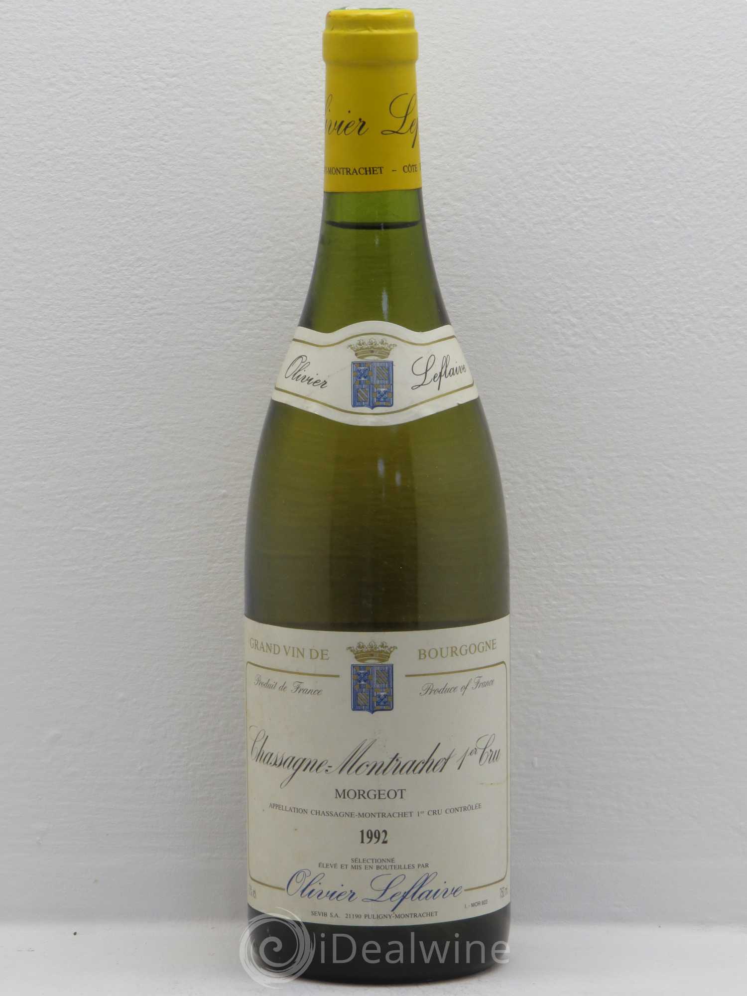 Chassagne-Montrachet 1er Cru Morgeot Olivier Leflaive 1992 - Lotto di 1 bottiglia - 0