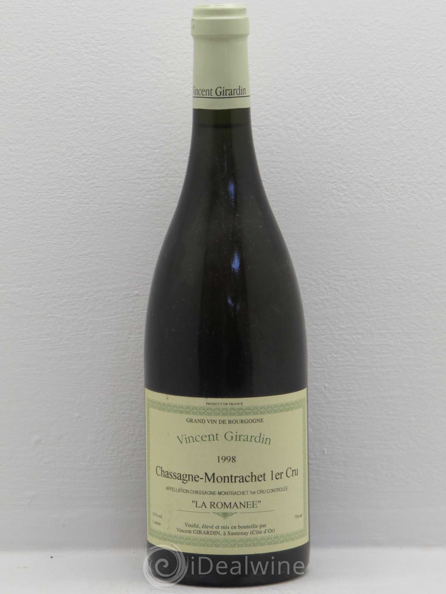 Chassagne-Montrachet 1er Cru La Romanee V.Girardin 1998 - Posten von 1 Flasche - 0
