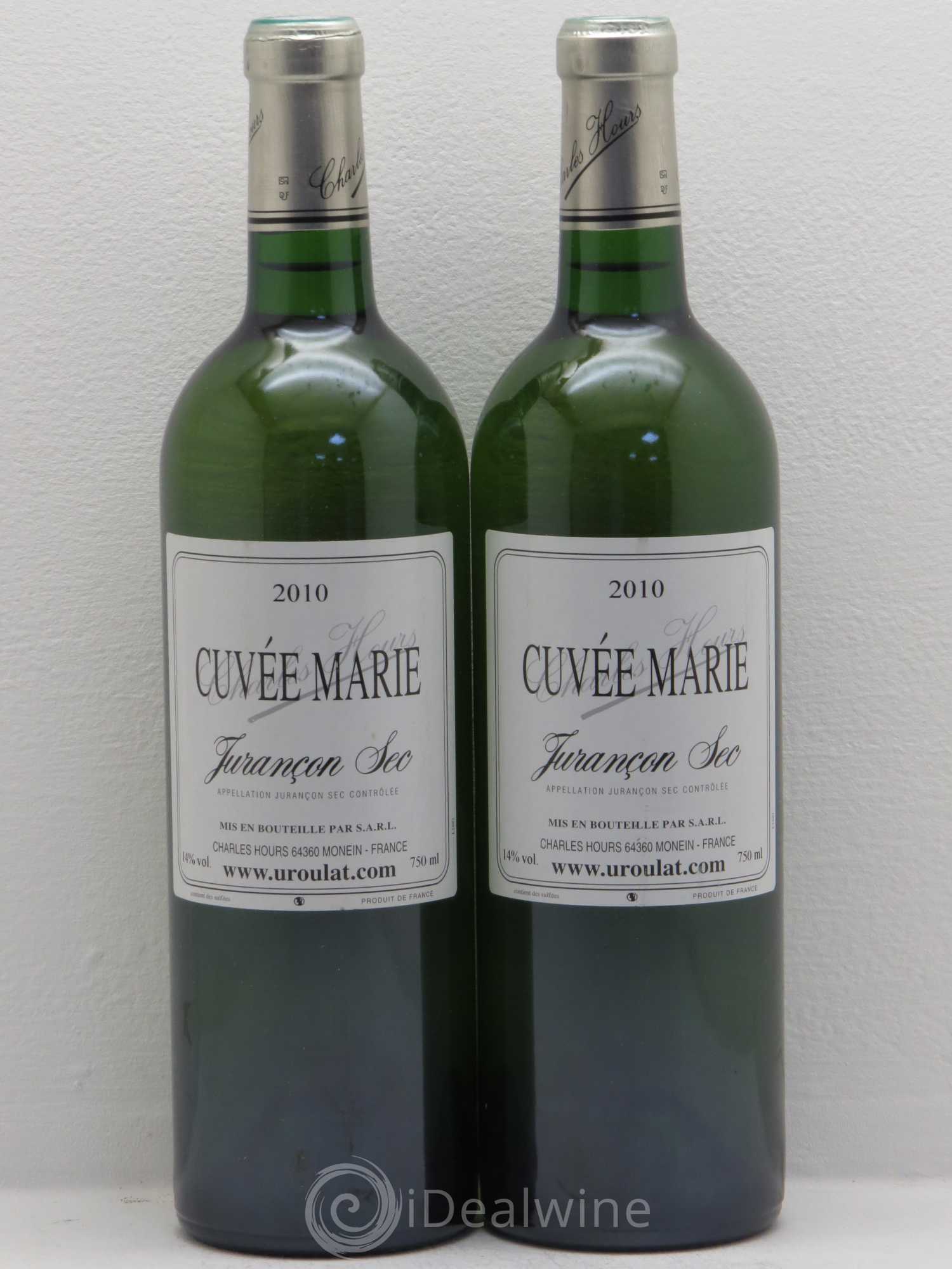 Jurançon Cuvée Marie Charles Hours 2010 - Posten von 2 Flaschen - 0