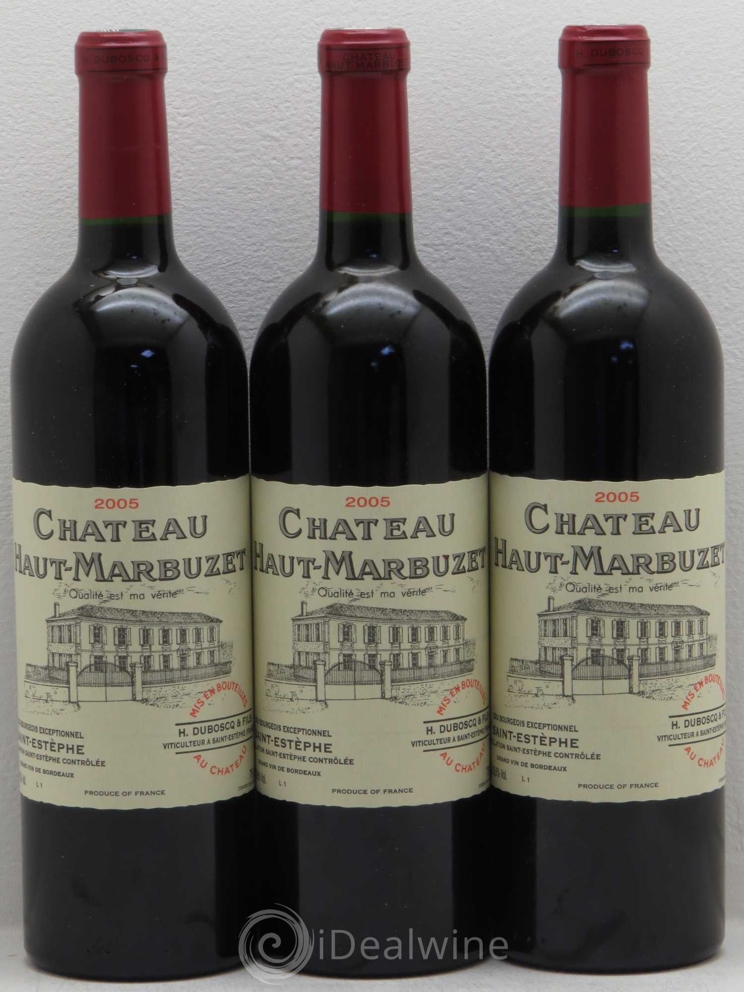Château Haut Marbuzet 2005 - Lot de 3 bouteilles - 0