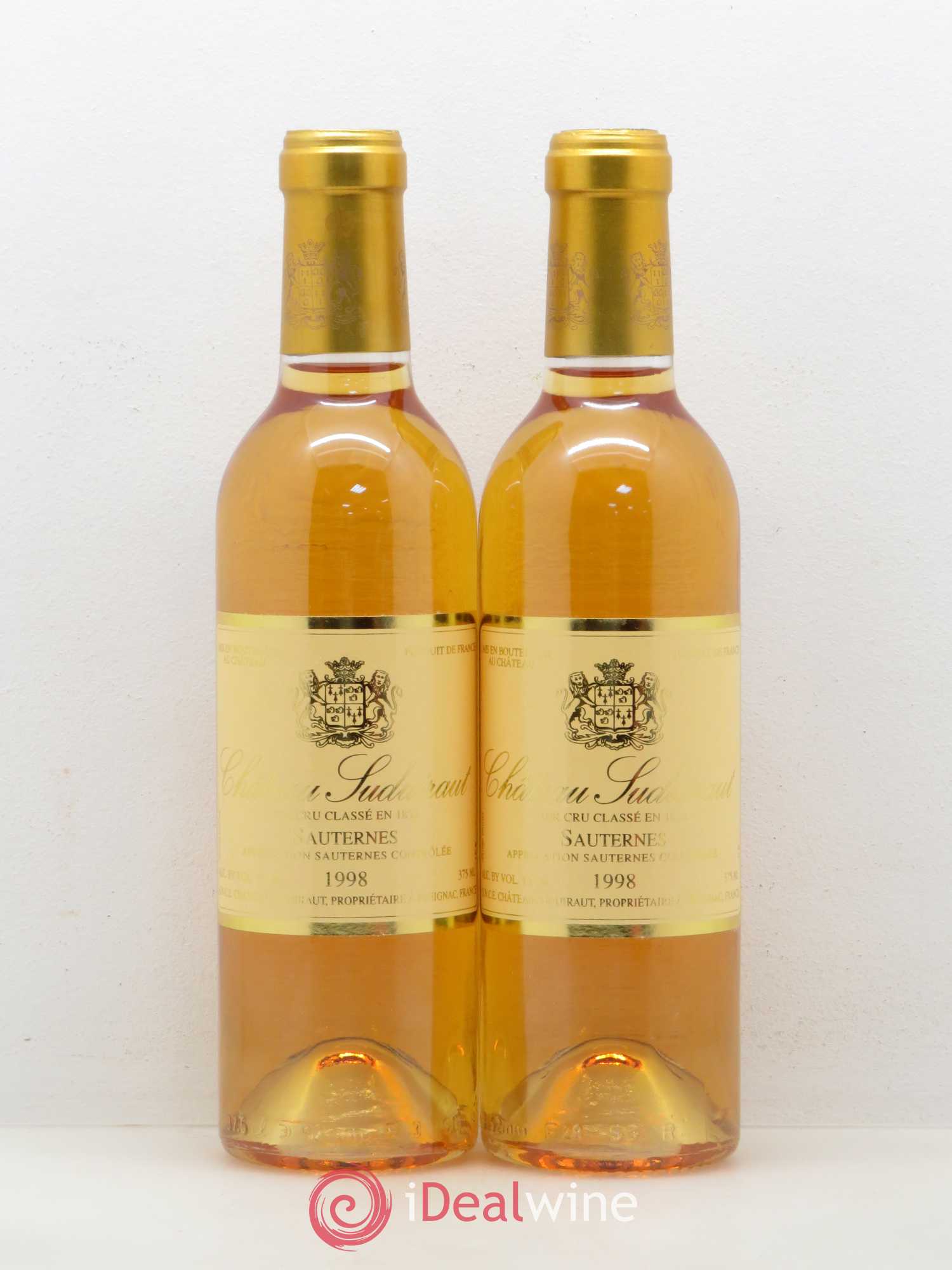Château Suduiraut 1er Grand Cru Classé 1998 - Posten von 2 Demi-Flaschen - 0