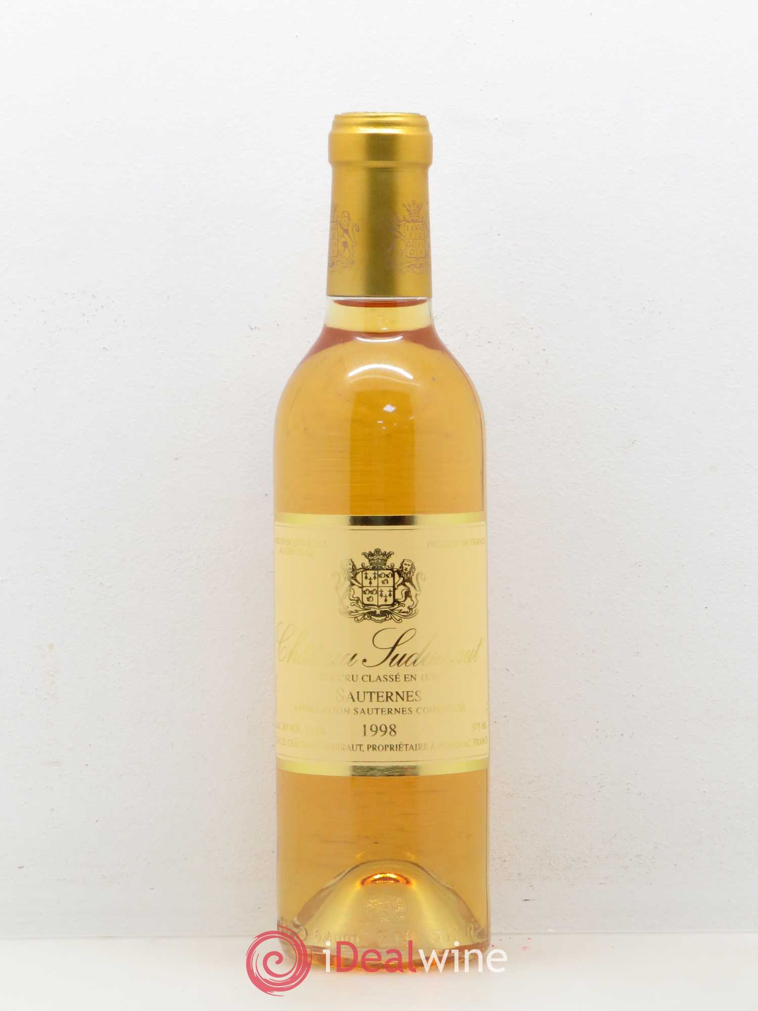 Château Suduiraut 1er Grand Cru Classé 1998 - Lotto di 1 mezza bottiglia - 0