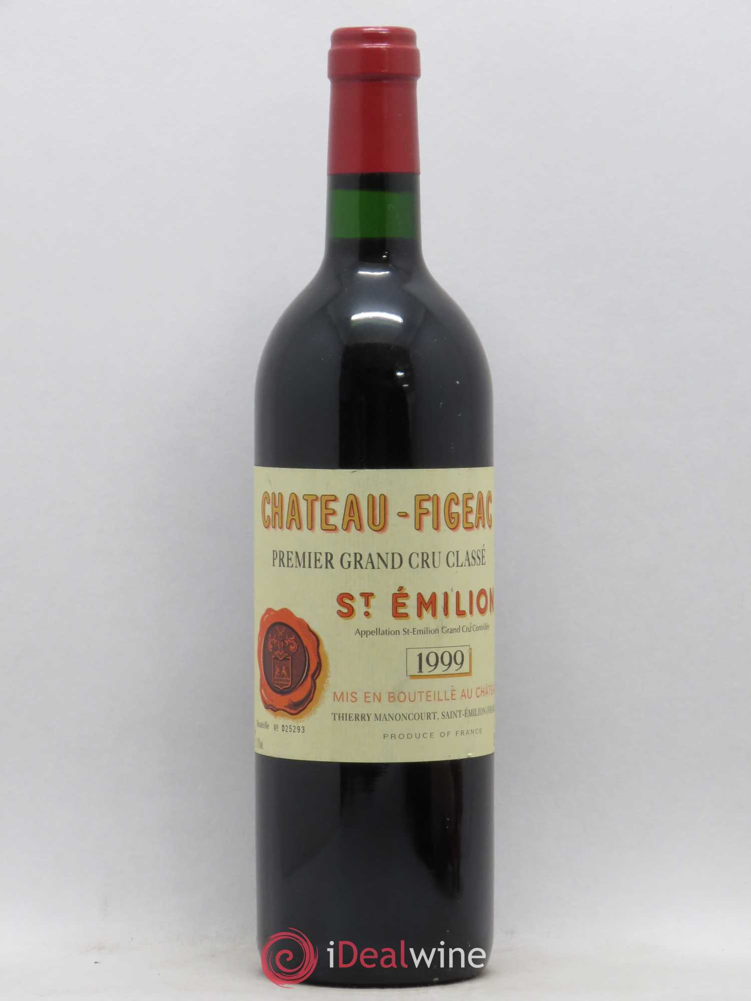 Château Figeac 1er Grand Cru Classé A 1999 - Lot de 1 bouteille - 0