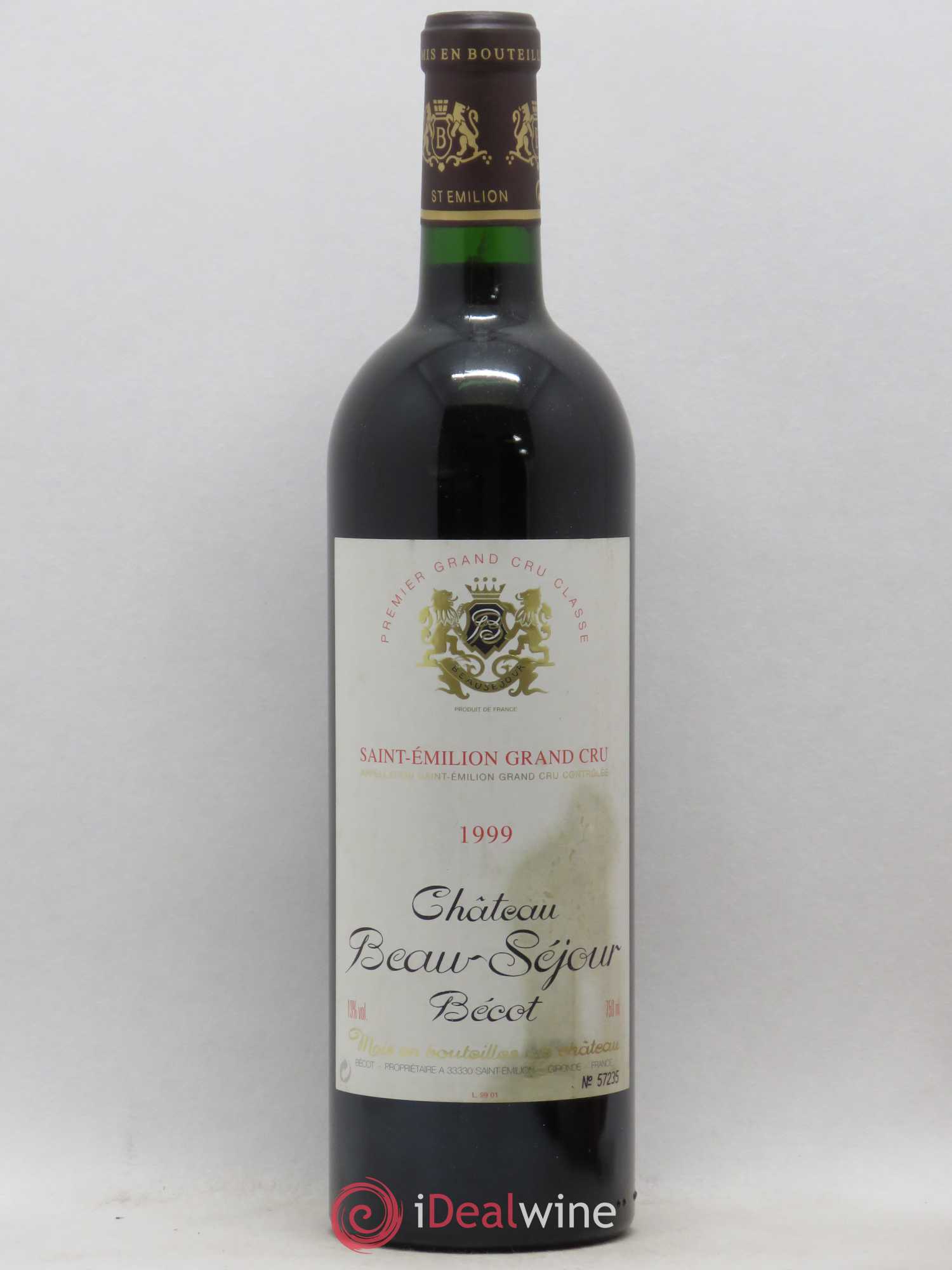 Château Beau-Séjour Bécot 1er Grand Cru Classé B 1999 - Lot de 1 bouteille - 0