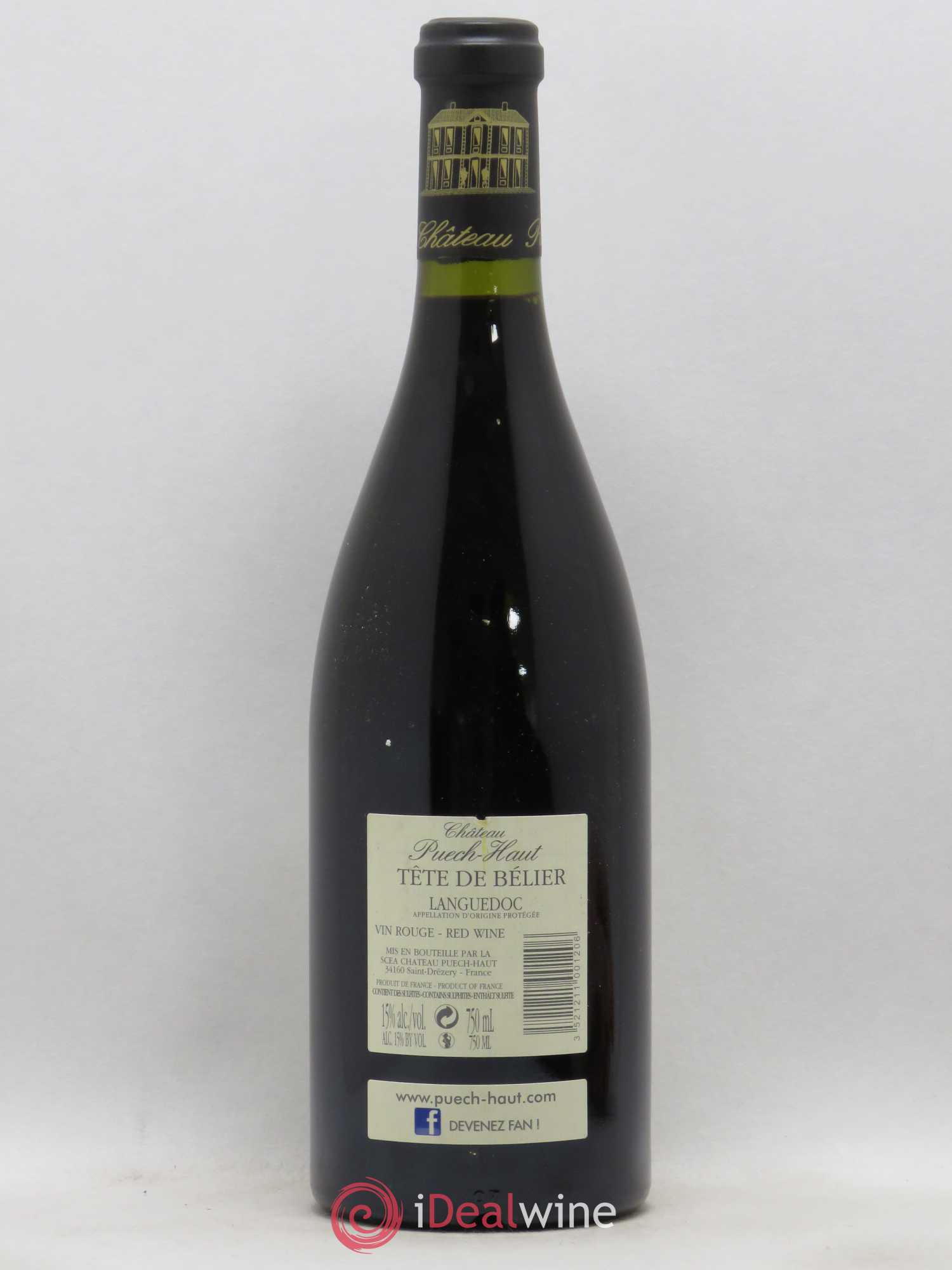 Languedoc Château Puech-Haut Tête de Bélier Gérard Bru 2011 - Lot de 1 bouteille - 1