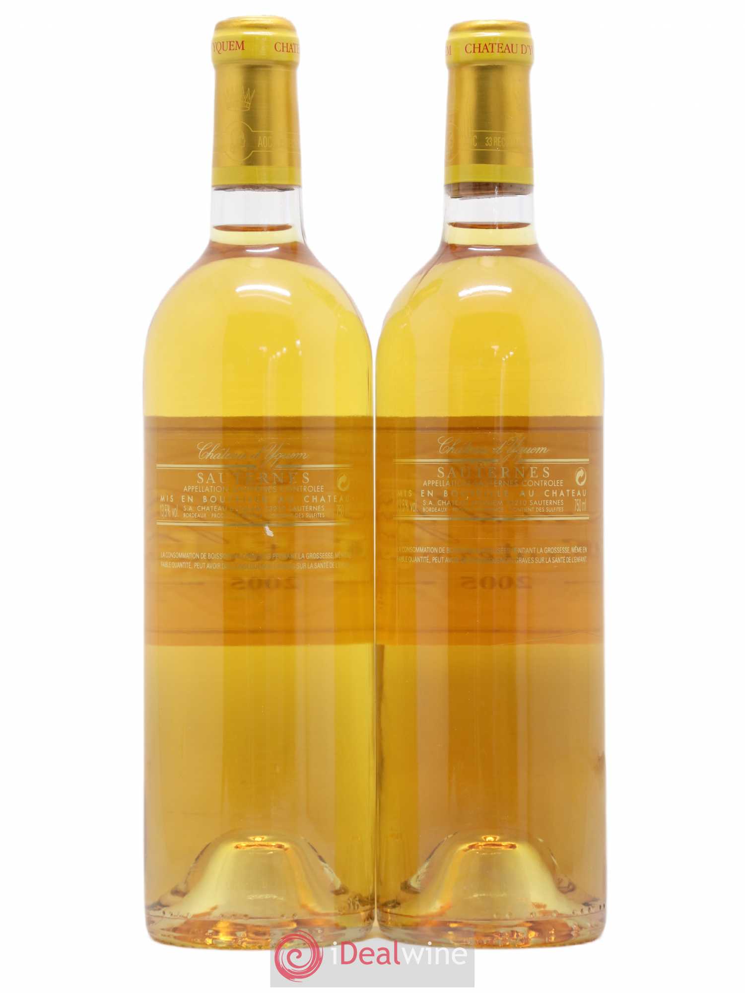 Château d' Yquem 1er Cru Classé Supérieur 2005 - Lotto di 2 bottiglie - 1