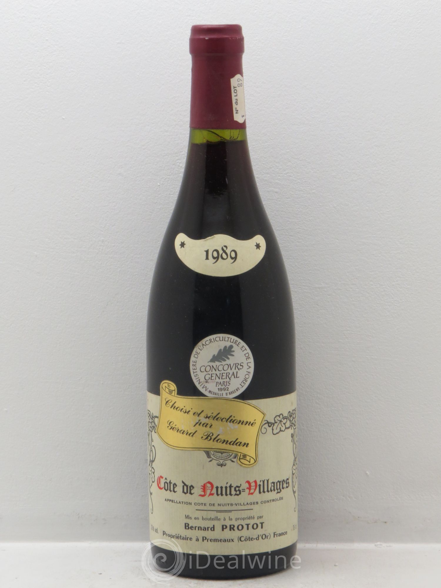 Côte de Nuits-Villages Bernard Portrot 1989 - Posten von 1 Flasche - 0