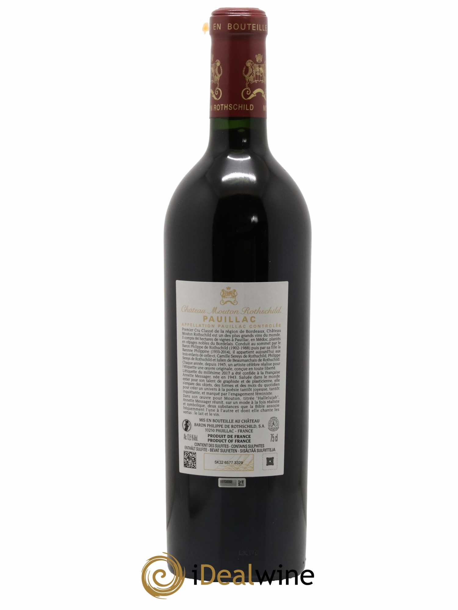 Château Mouton Rothschild 1er Grand Cru Classé 2017 - Lot de 1 bouteille - 1