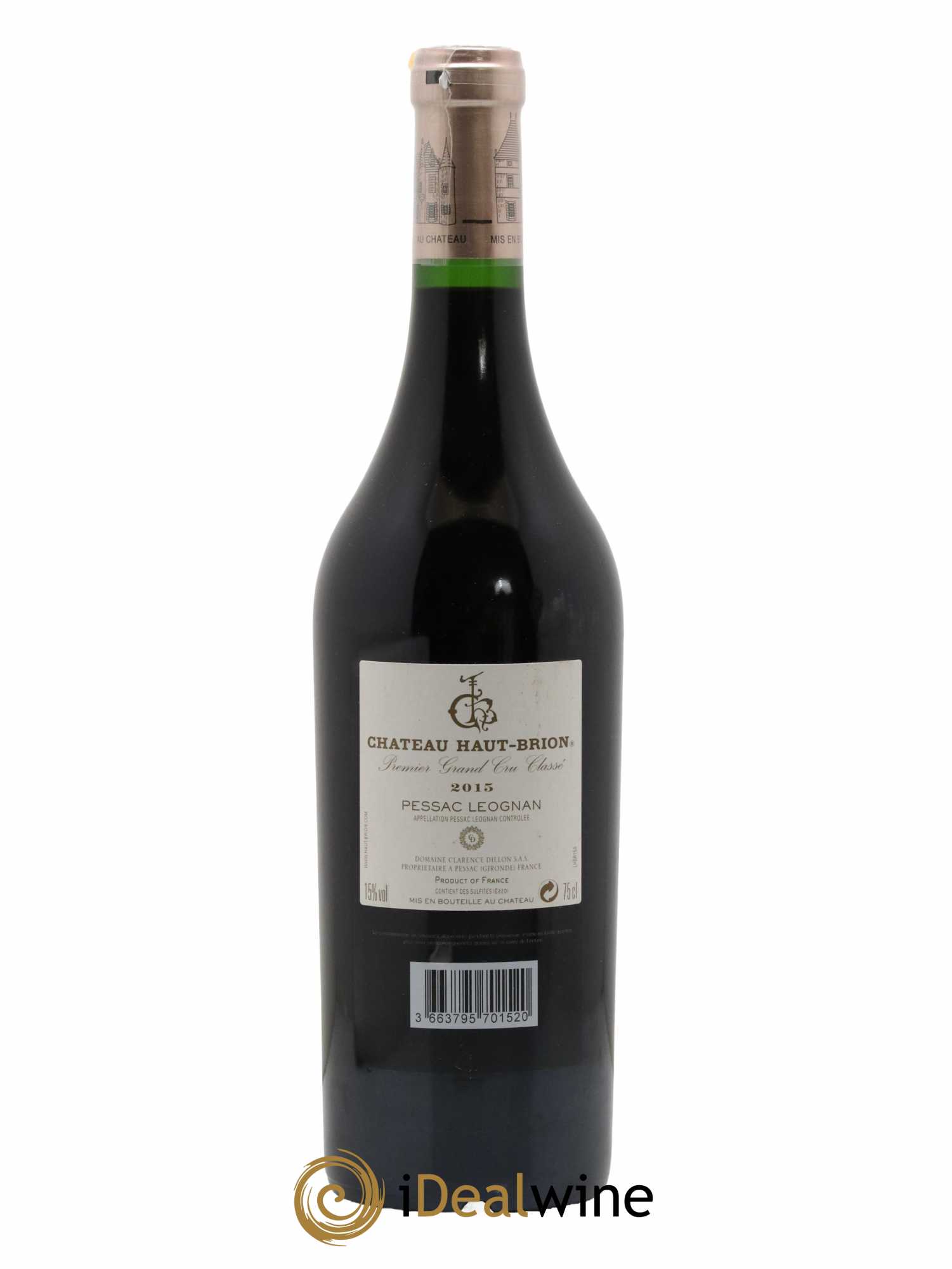 Château Haut Brion 1er Grand Cru Classé 2015 - Lot de 1 bouteille - 1