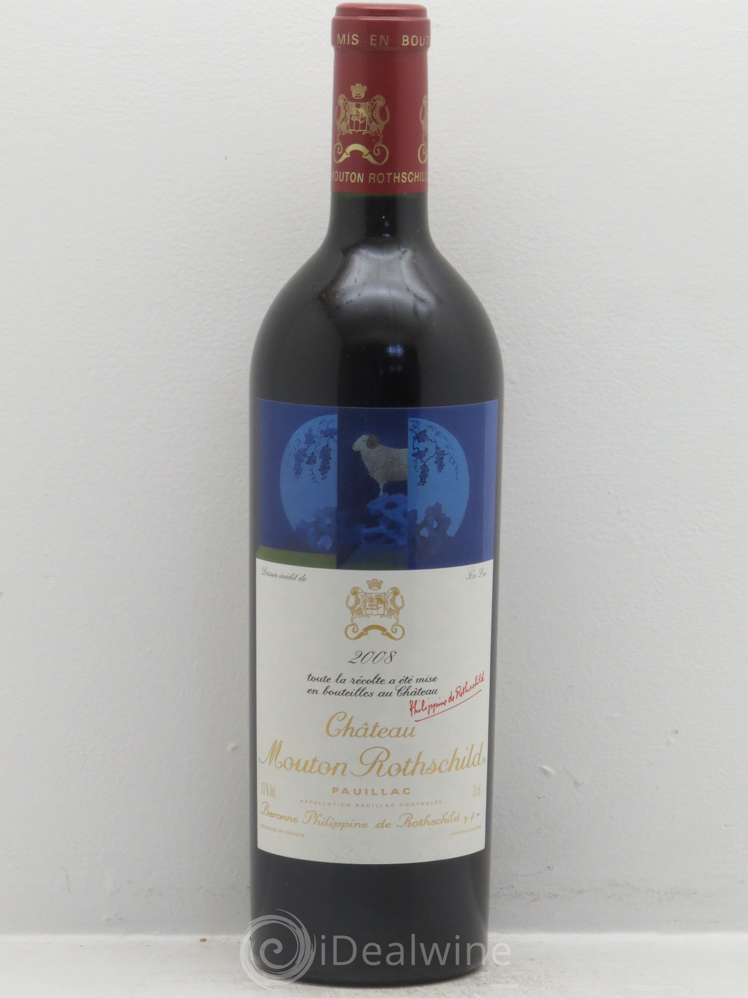 Château Mouton Rothschild 1er Grand Cru Classé 2008 - Lot de 1 bouteille - 0