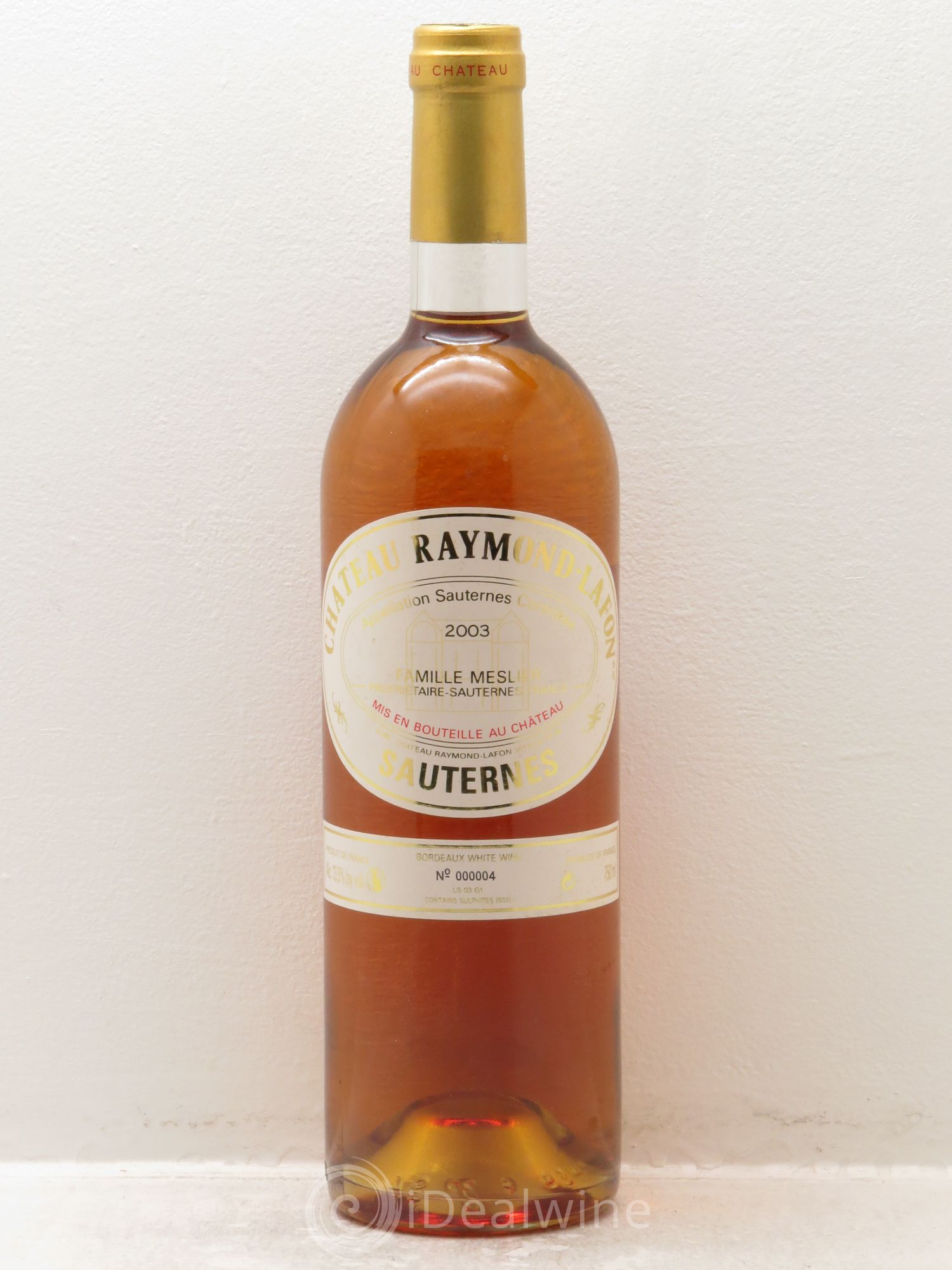 Château Raymond Lafon 2003 - Posten von 1 Flasche - 0