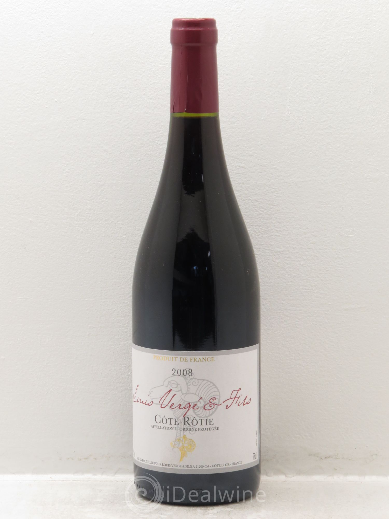 Côte-Rôtie Domaine Louis Vergé et fils 2008 - Posten von 1 Flasche - 0