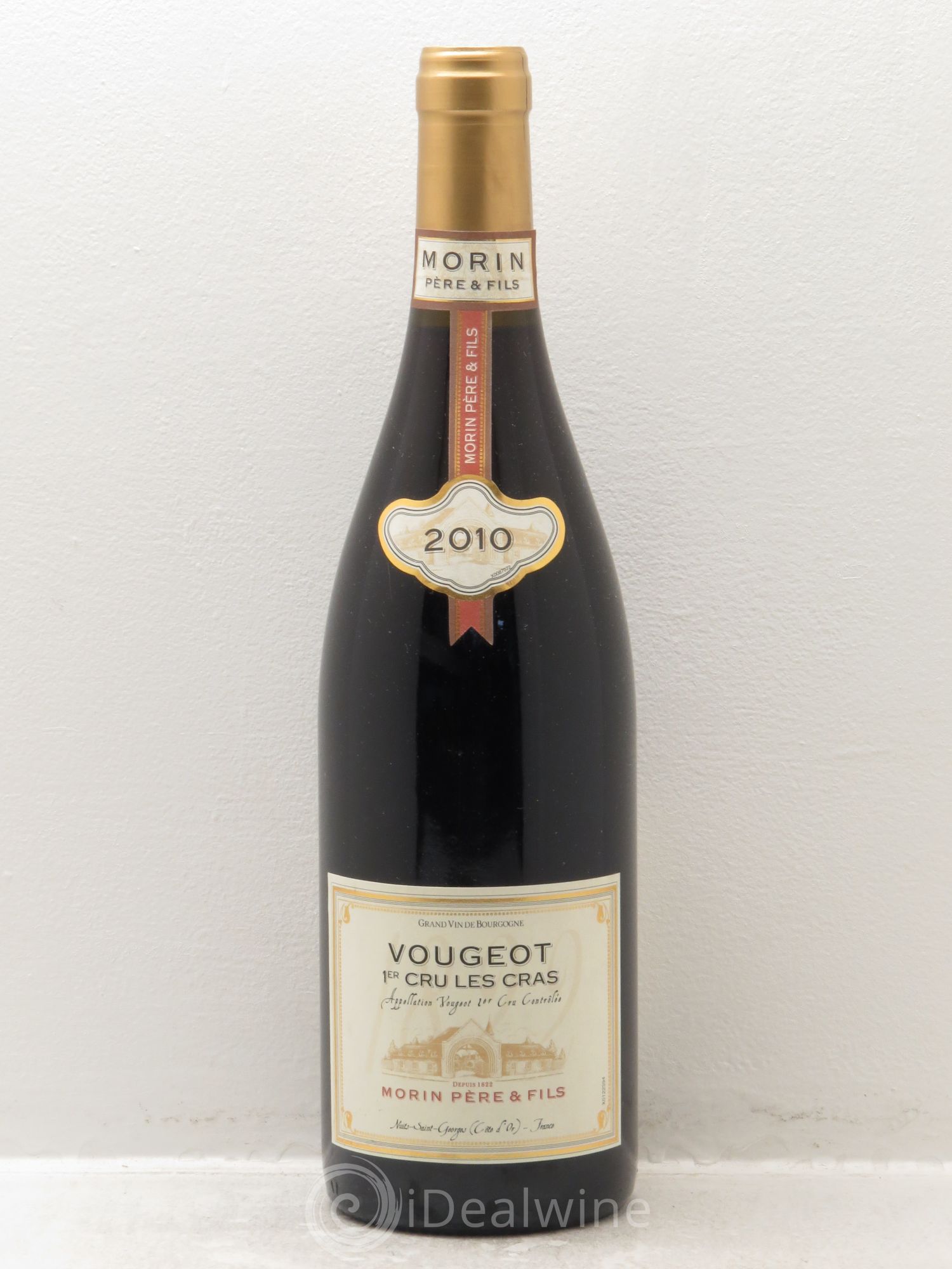 Vougeot 1er Cru Les Cras -Domaine Morin père et fils 2010 - Posten von 1 Flasche - 0