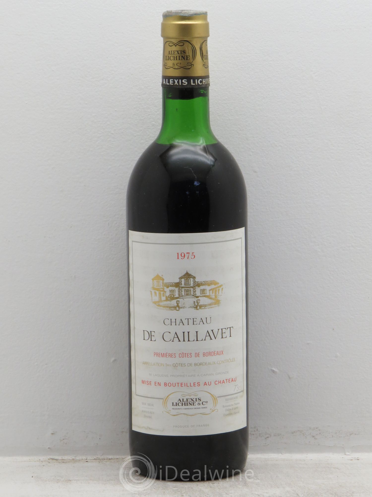 Premières Côtes de Bordeaux Château de Caillavet 1975 - Lot de 1 bouteille - 0