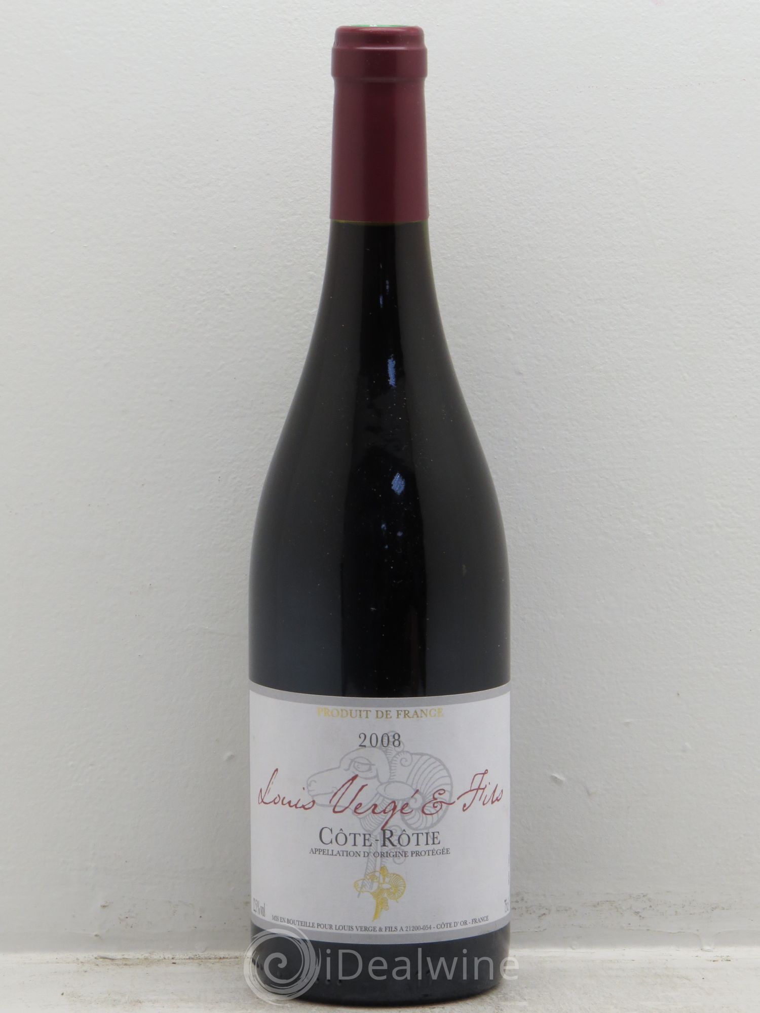 Côte-Rôtie Domaine Louis Vergé et fils 2008 - Posten von 1 Flasche - 0