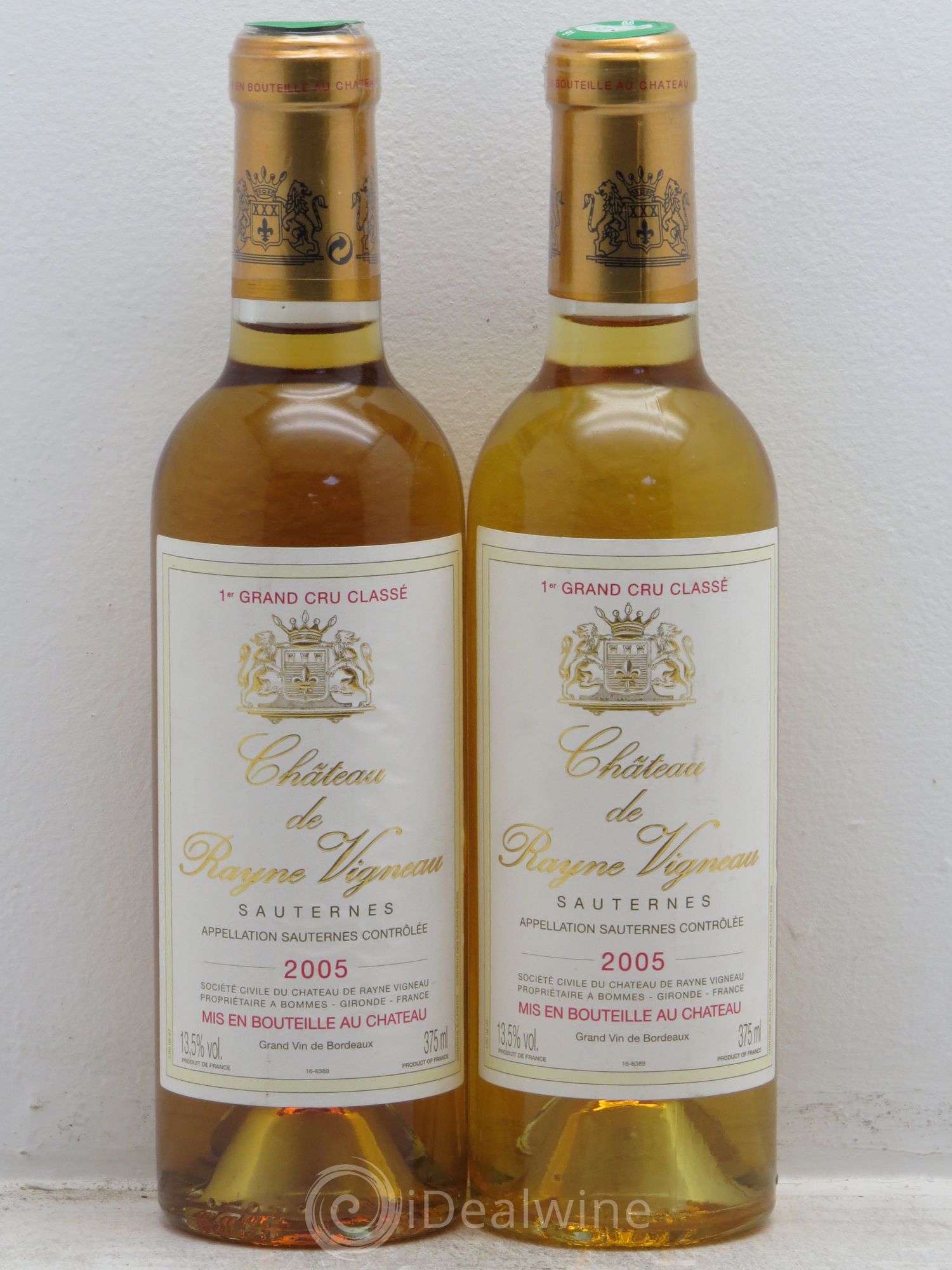 Château de Rayne Vigneau 1er Grand Cru Classé 2005 - Posten von 2 Demi-Flaschen - 0