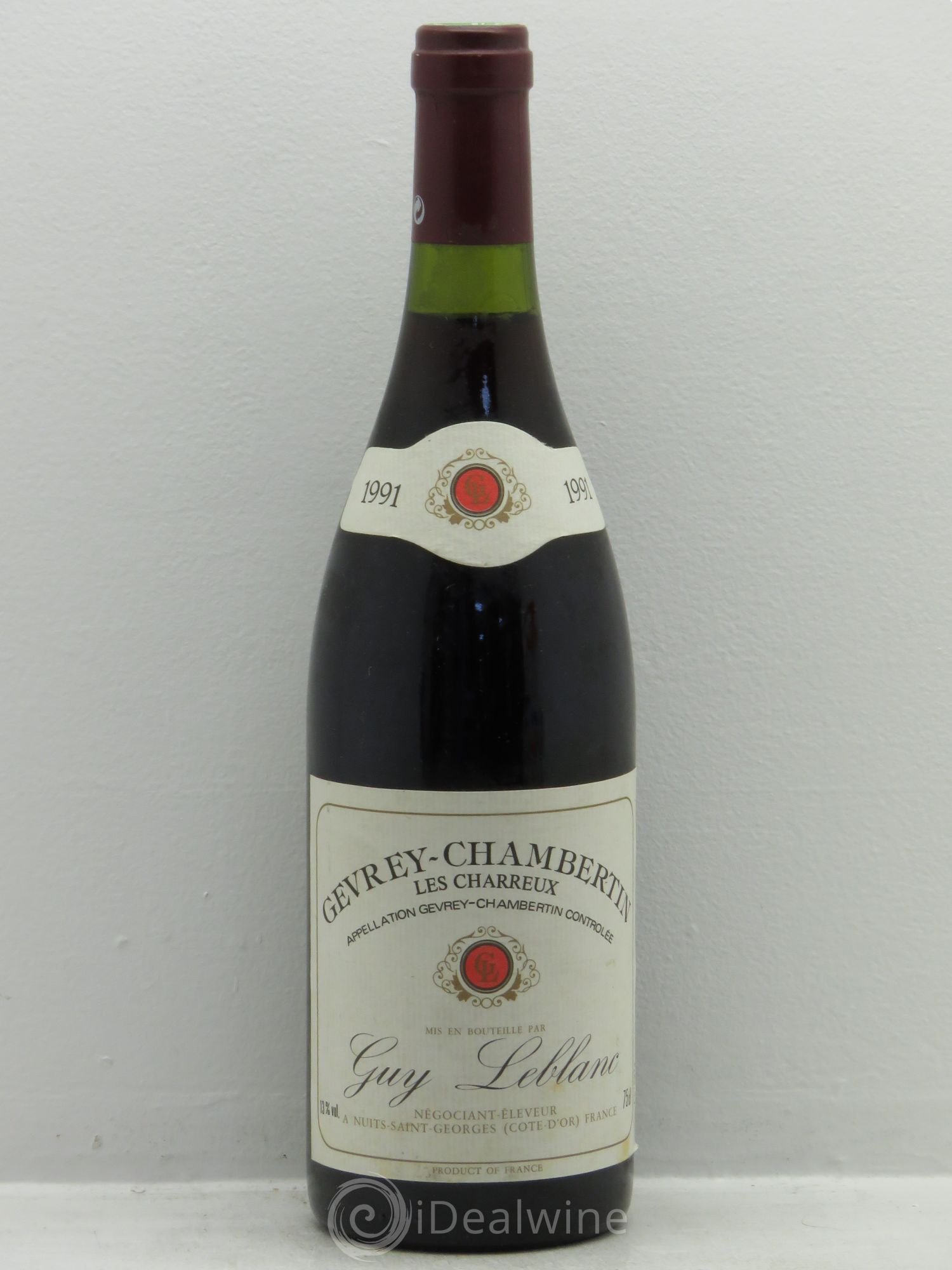 Gevrey-Chambertin Les Charreux Guy Leblanc 1991 - Posten von 1 Flasche - 0
