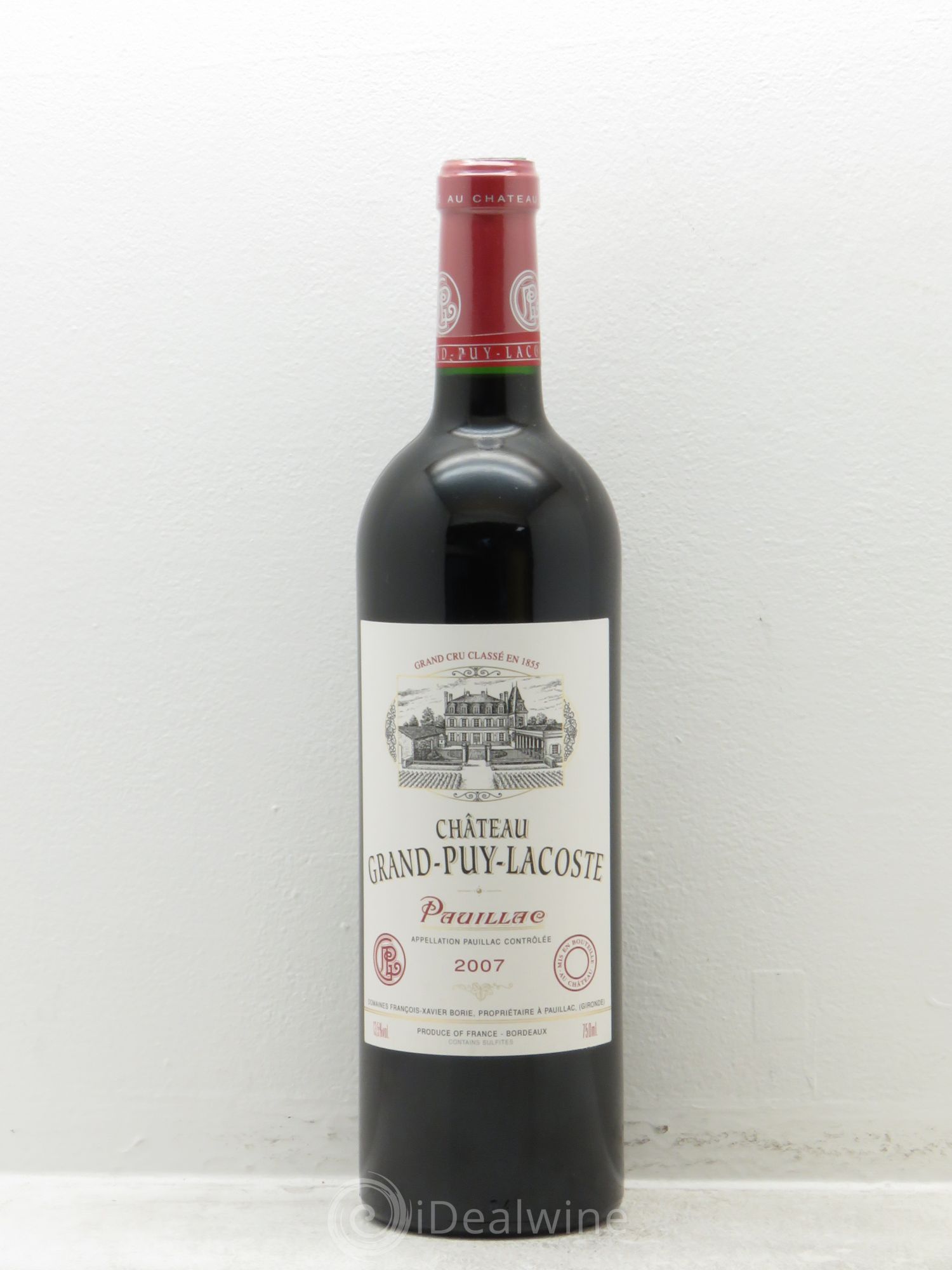 Château Grand Puy Lacoste 5ème Grand Cru Classé 2007 - Lot de 1 bouteille - 0