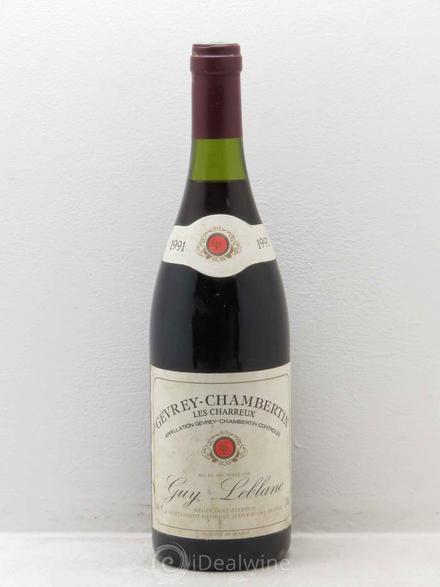 Gevrey-Chambertin Les Charreux - Guy Leblanc 1991 - Posten von 1 Flasche - 0