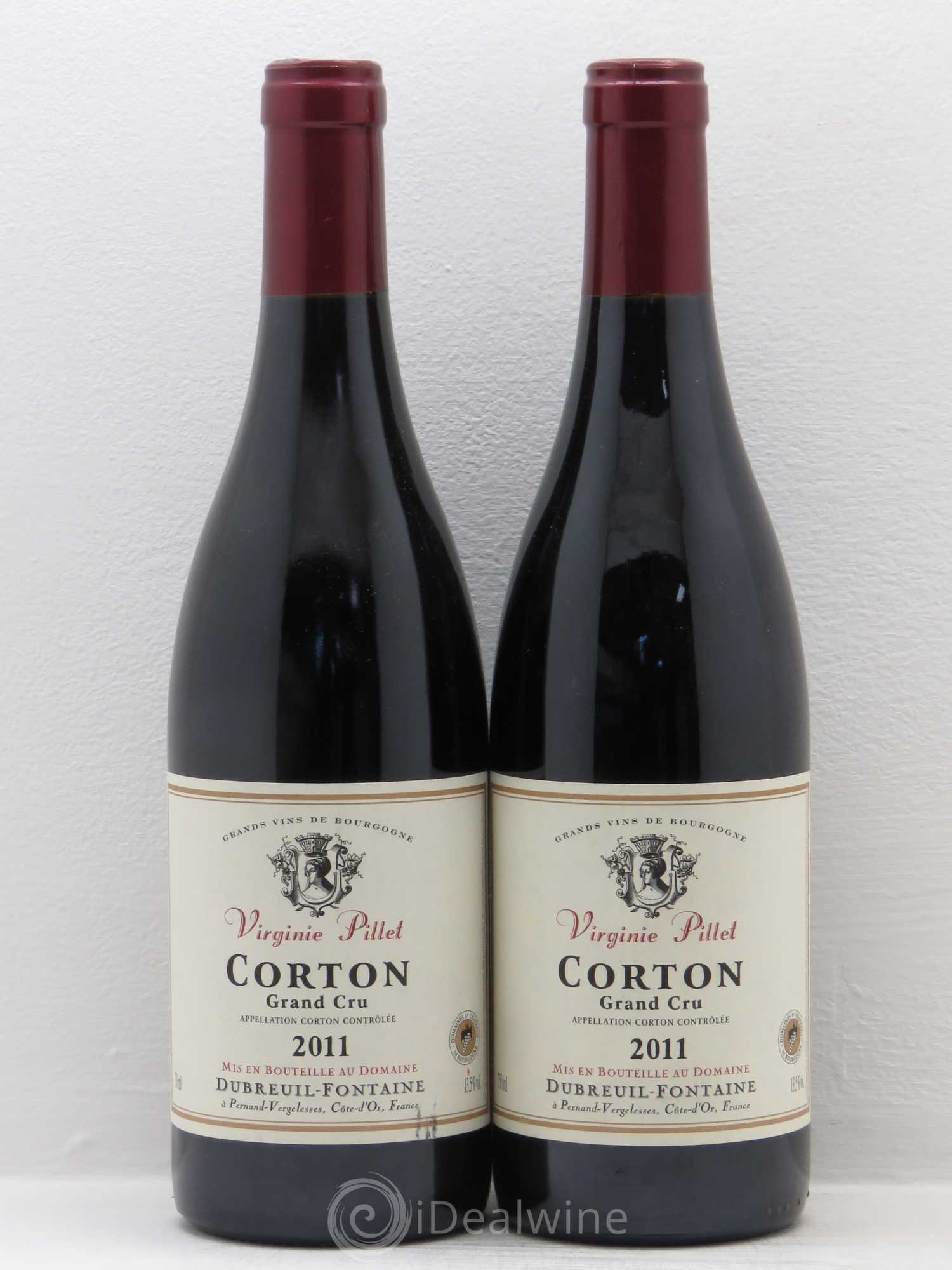Corton Grand Cru Virginie Pillet Dubreuil Fontaine 2011 - Posten von 2 Flaschen - 0