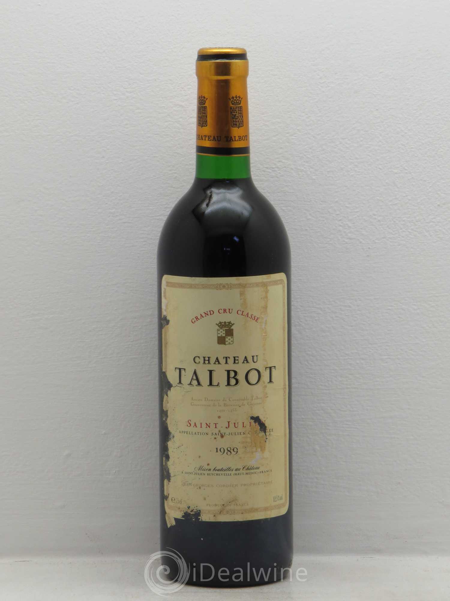 Château Talbot 4ème Grand Cru Classé 1989 - Lot de 1 bouteille - 0