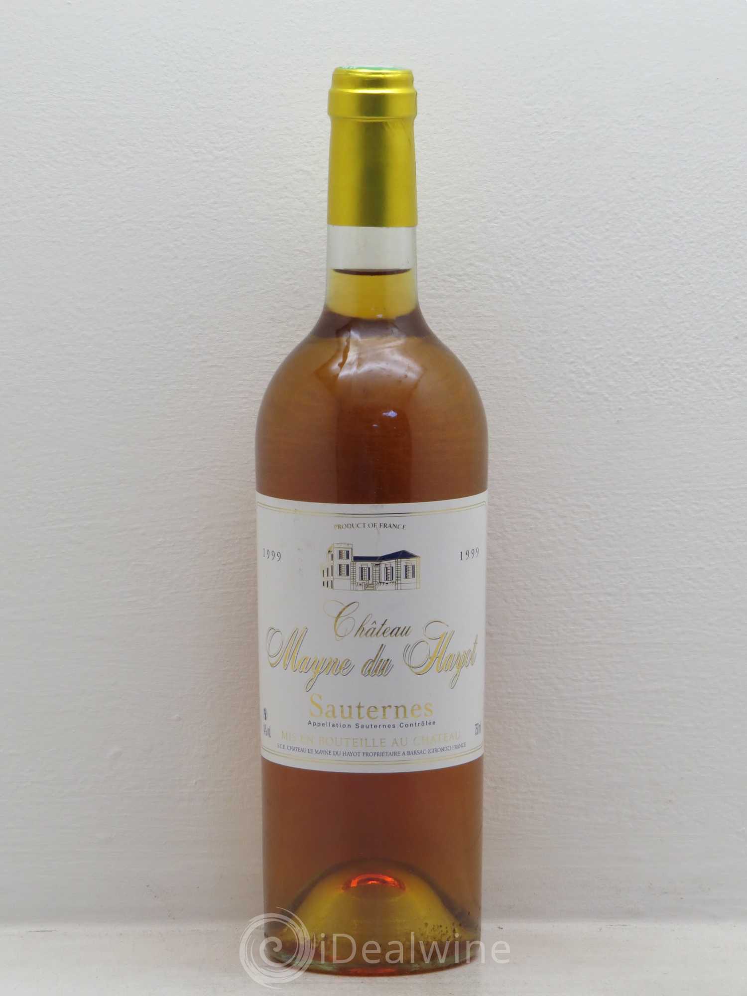 Sauternes Château Mayne du Hayot (sans prix de réserve) 1999 - Posten von 1 Flasche - 0
