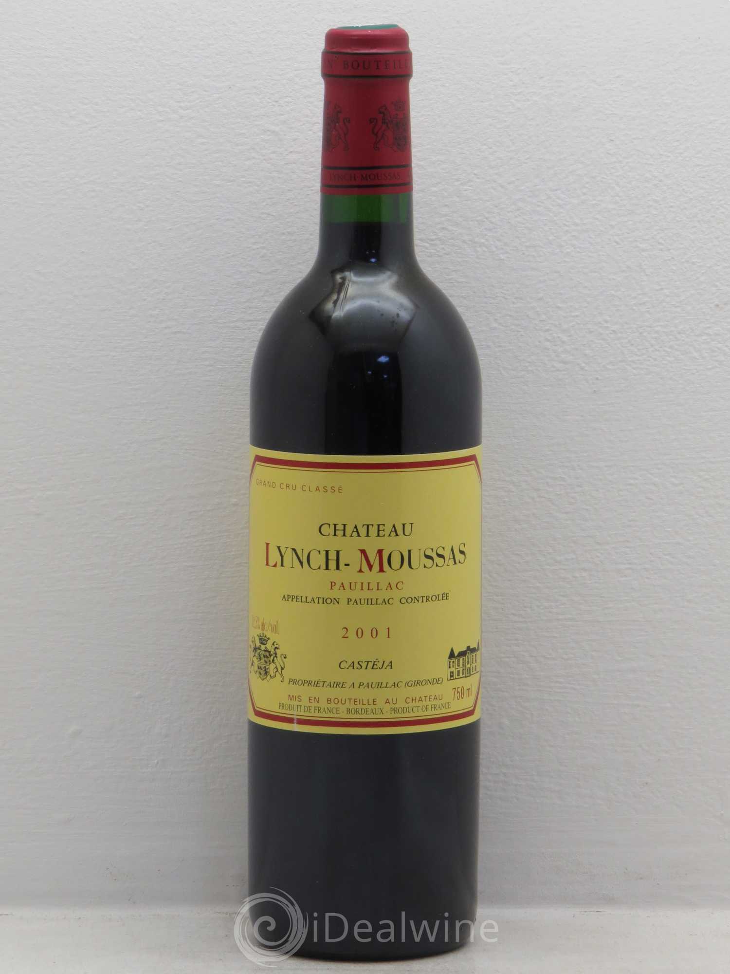 Château Lynch Moussas 5ème Grand Cru Classé 2001 - Lot de 1 bouteille - 0