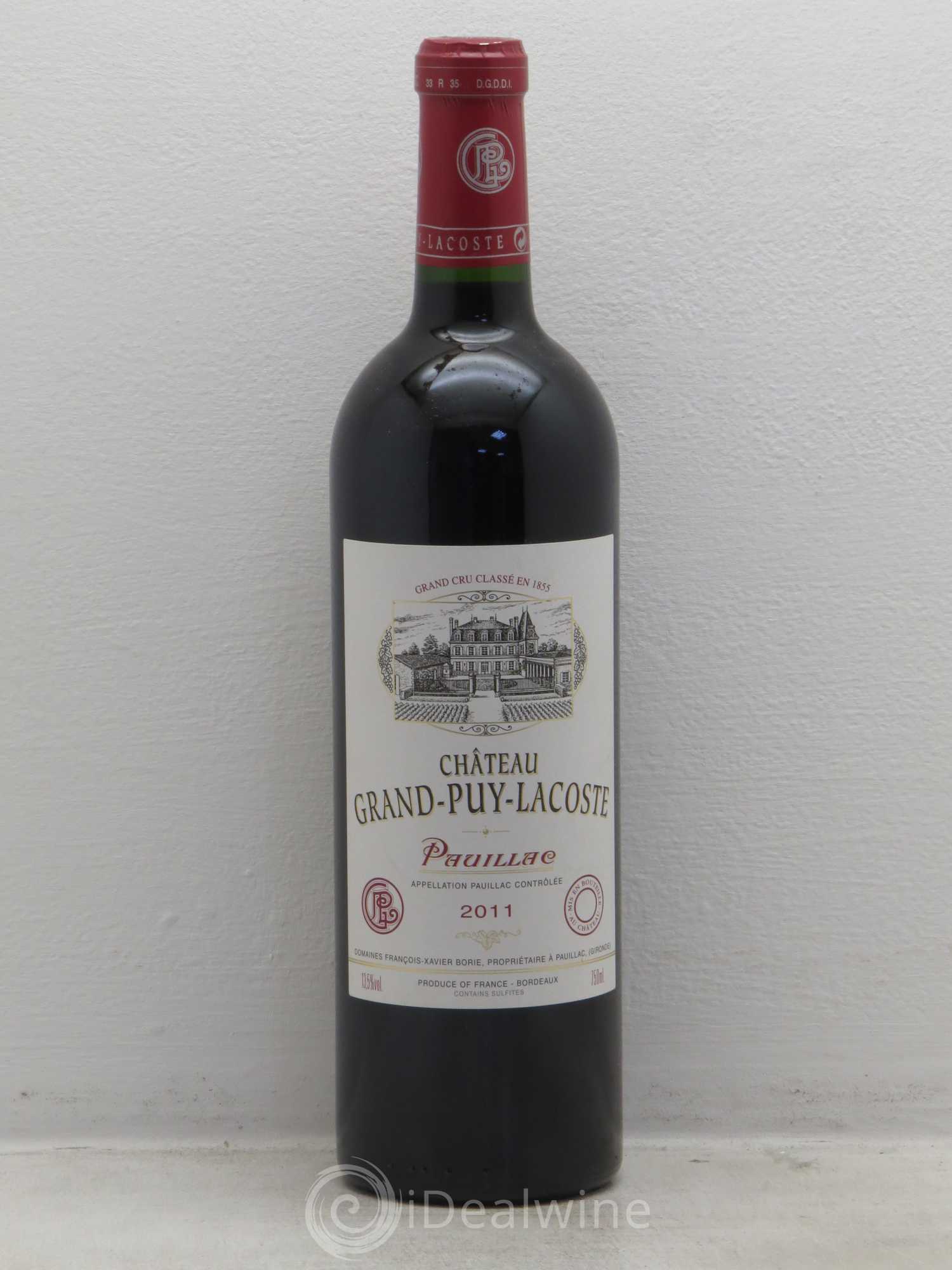 Château Grand Puy Lacoste 5ème Grand Cru Classé 2011 - Lot de 1 bouteille - 0
