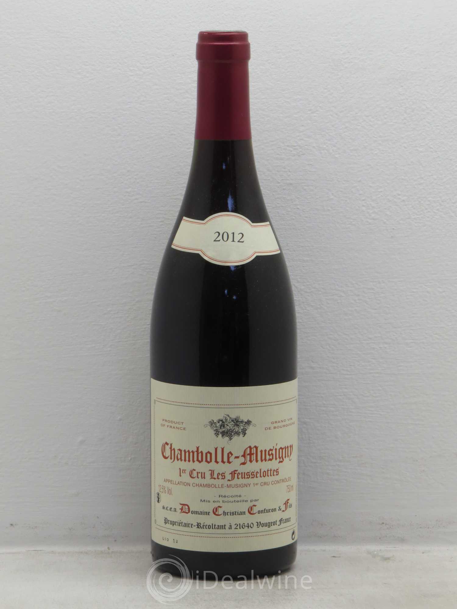 Chambolle-Musigny 1er Cru Les Feusselottes Confuron 2012 - Lot de 1 bouteille - 0