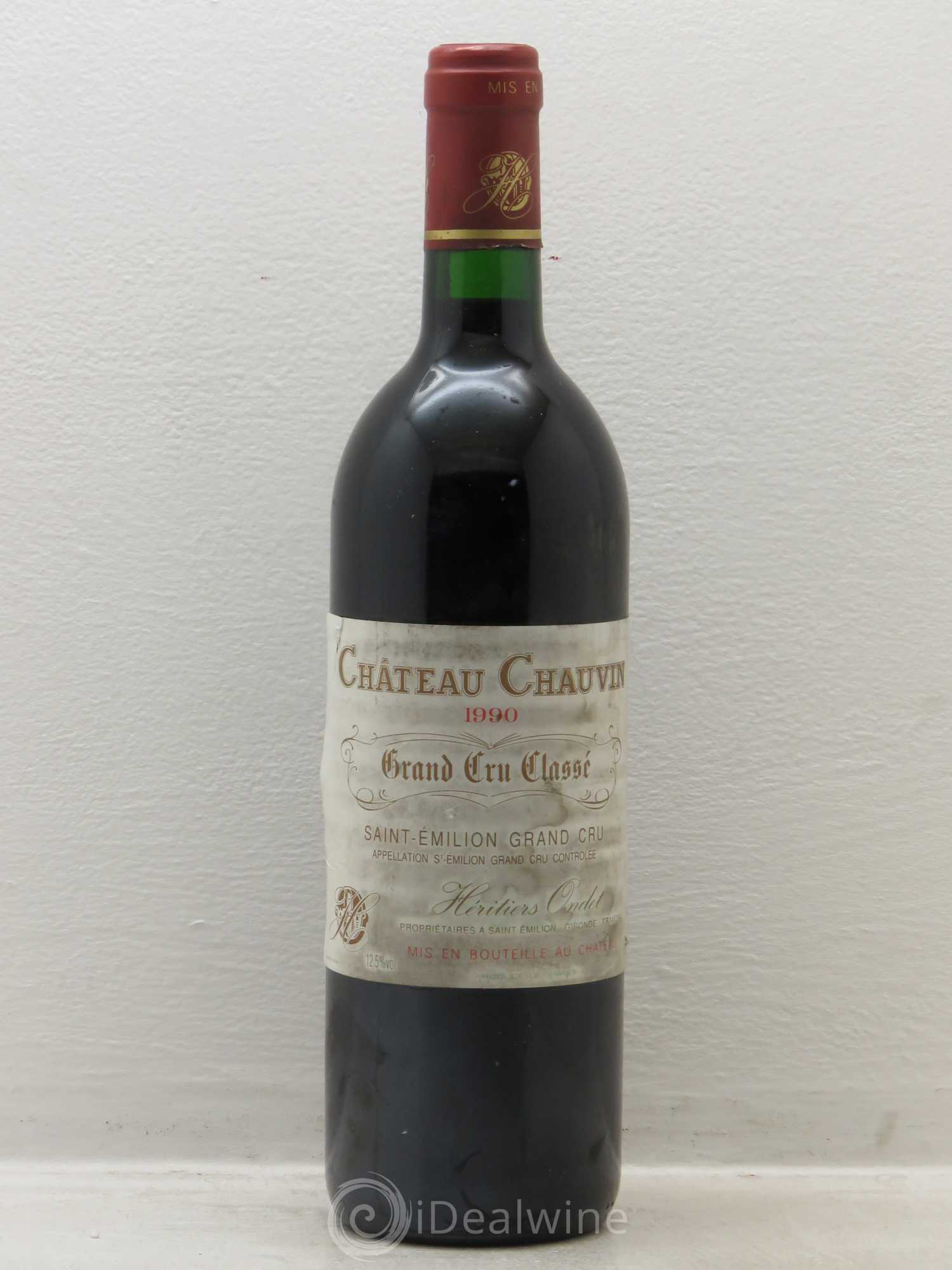 Château Chauvin Grand Cru Classé (sans prix de réserve) 1990 - Lot de 1 bouteille - 0