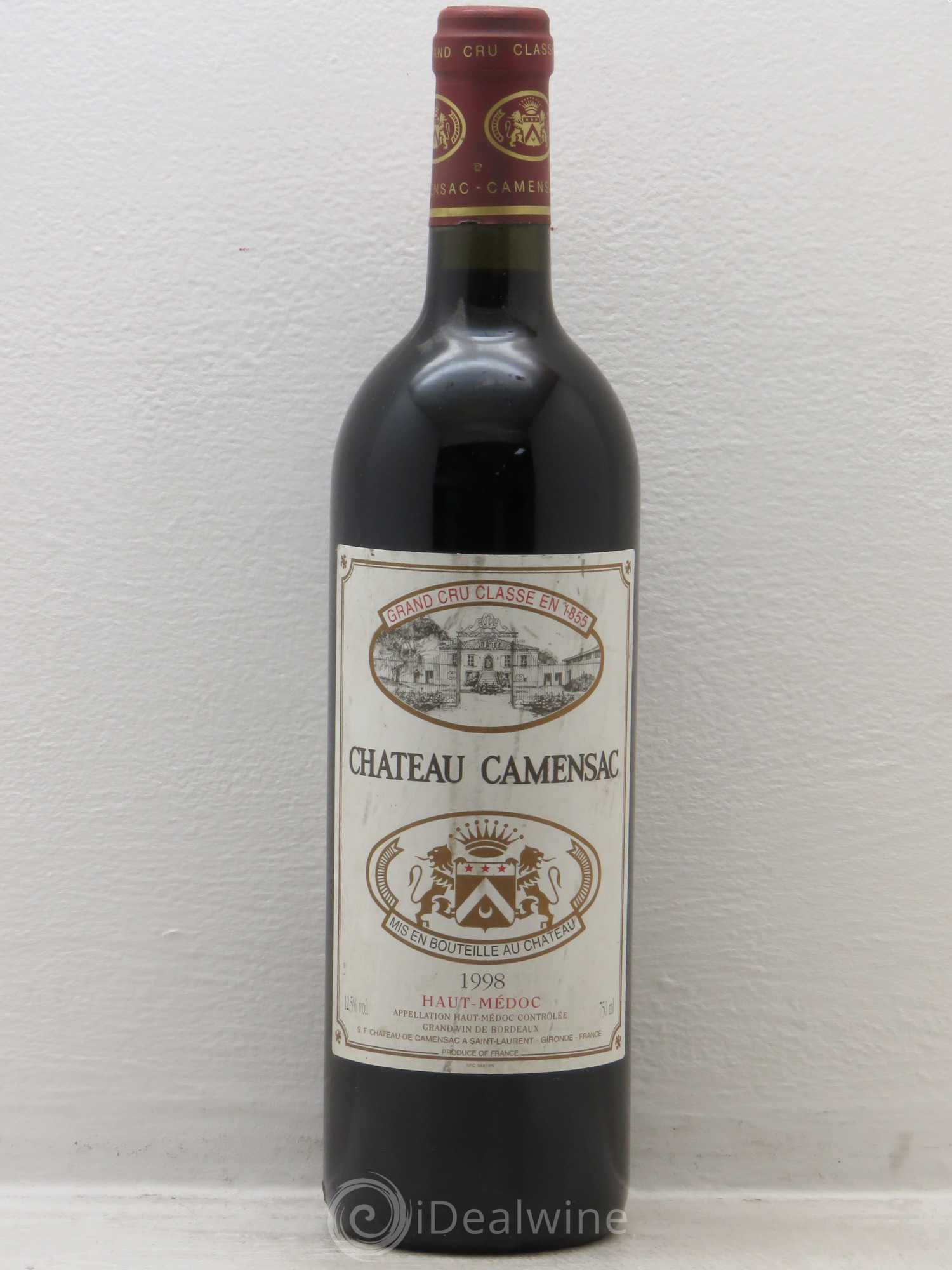 Château Camensac 5ème Grand Cru Classé 1998 - Lot de 1 bouteille - 0
