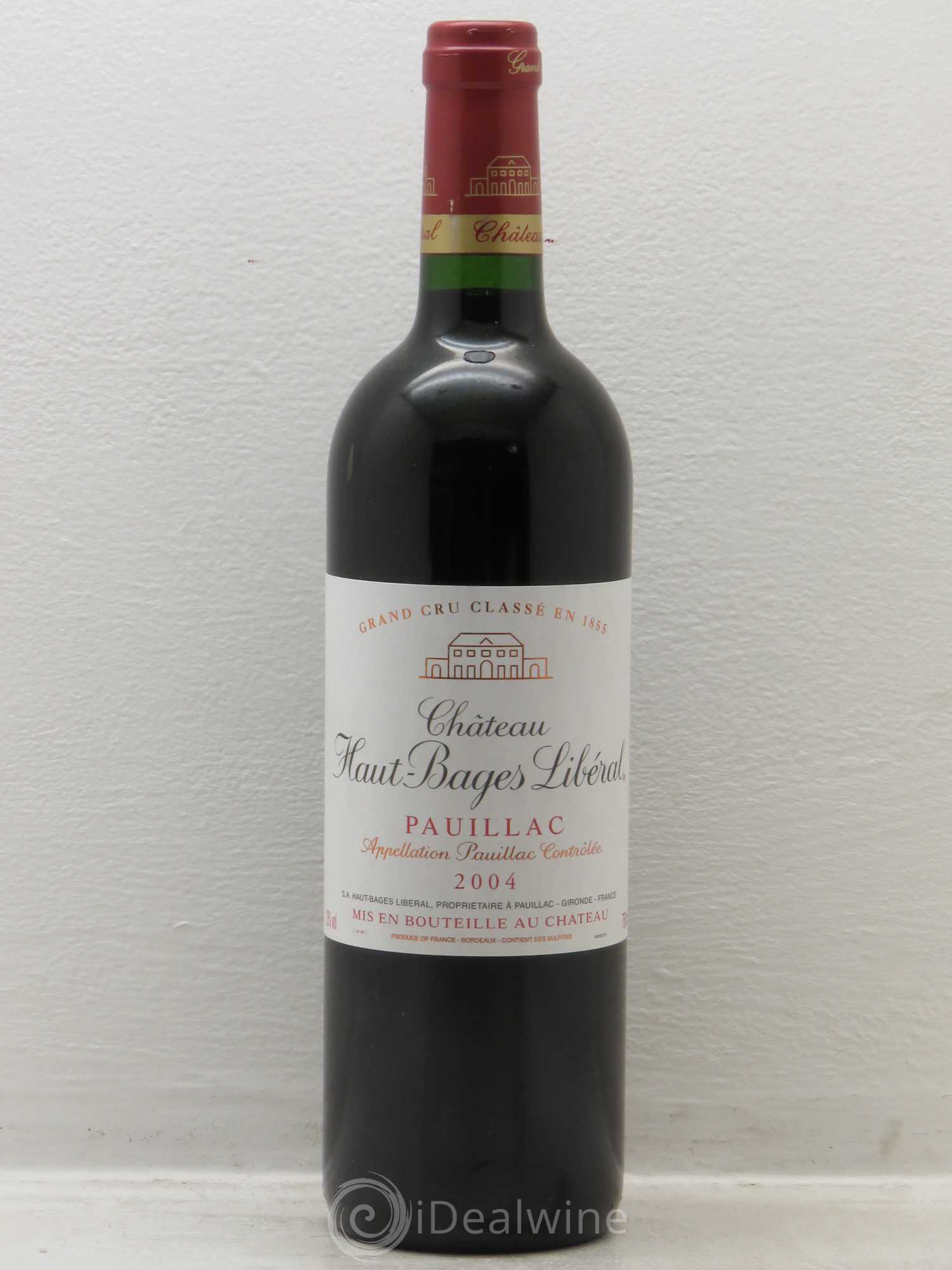 Château Haut Bages Libéral 5ème Grand Cru Classé 2004 - Lot de 1 bouteille - 0